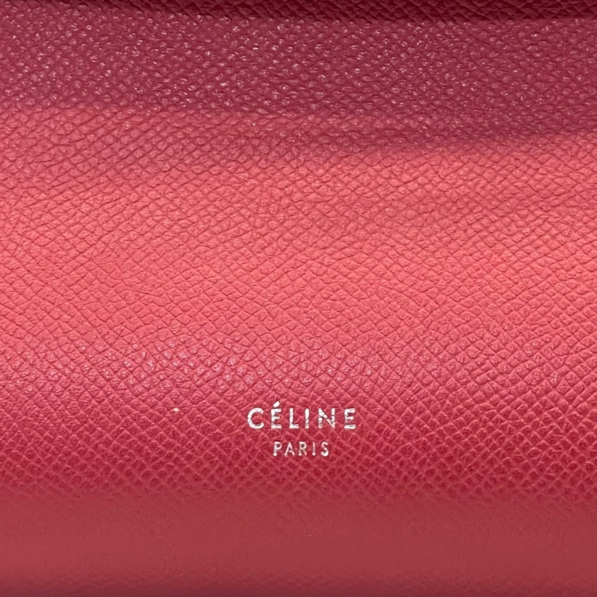 Celine Red Micro Leather Belt Top Handle Bag