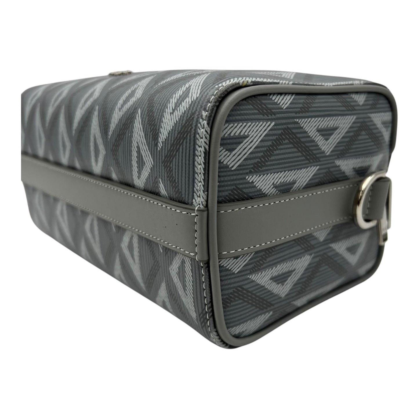 Lingot 22 Grey Crossbody Bag in Coated Canvas, Silver hardware