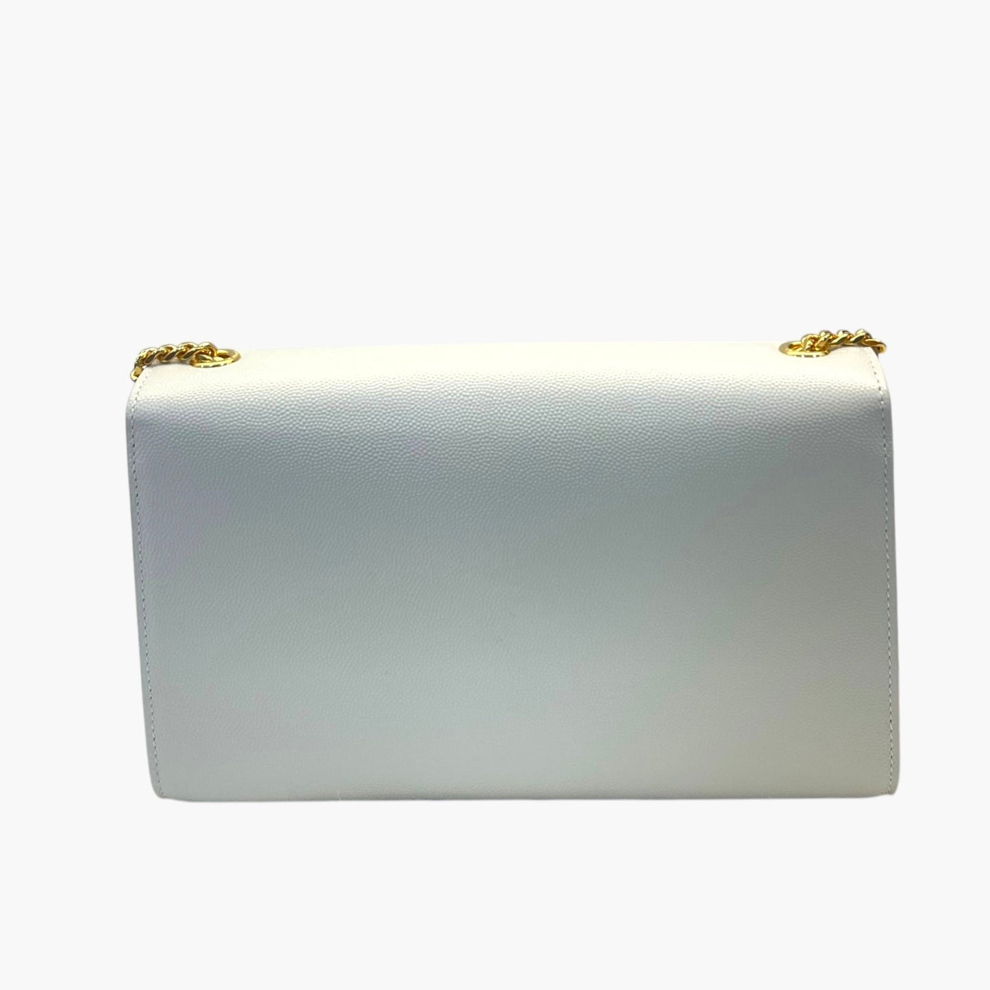 Saint Laurent White Leather Kate Tassel Shoulder Bag