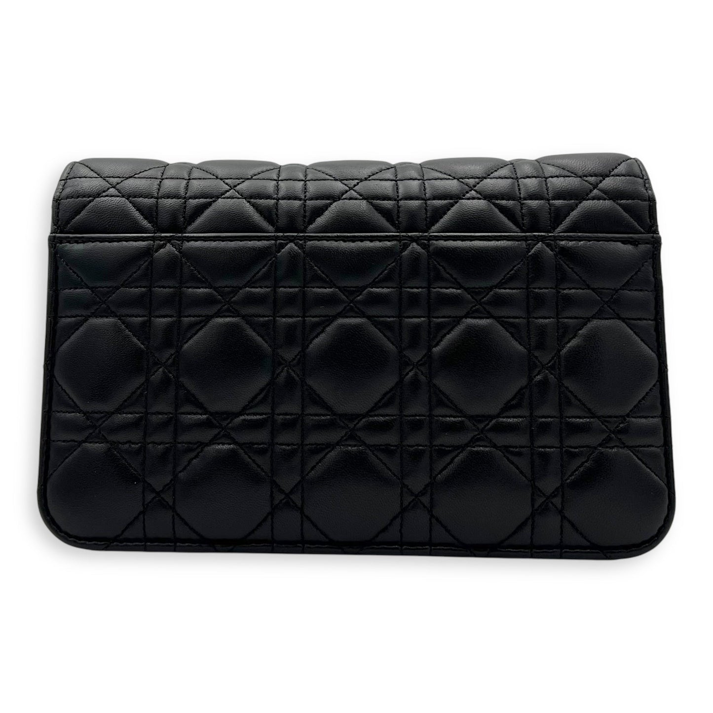 Miss Dior Black Wallet On Chain in Lambskin, Gold hardware