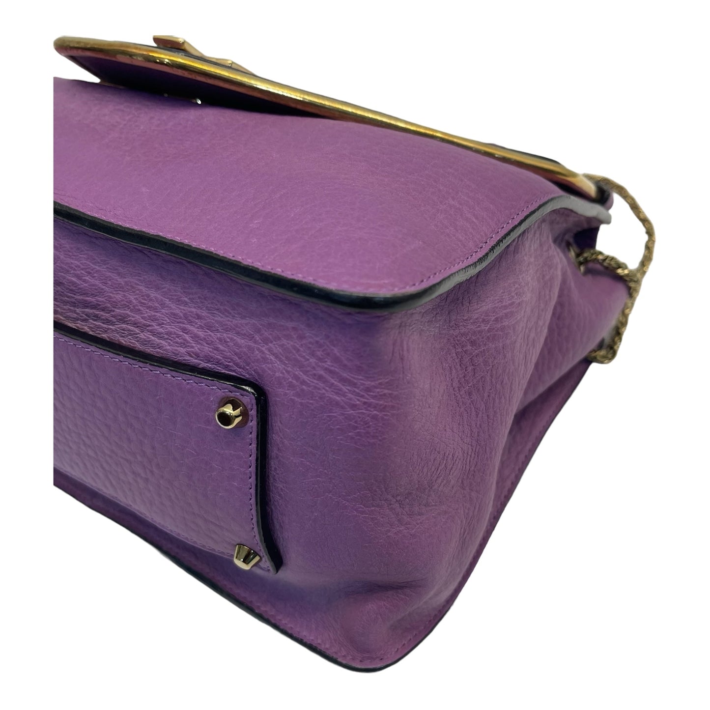 Chloe Purple Leather Medium Sally Flap Shoulder Bag