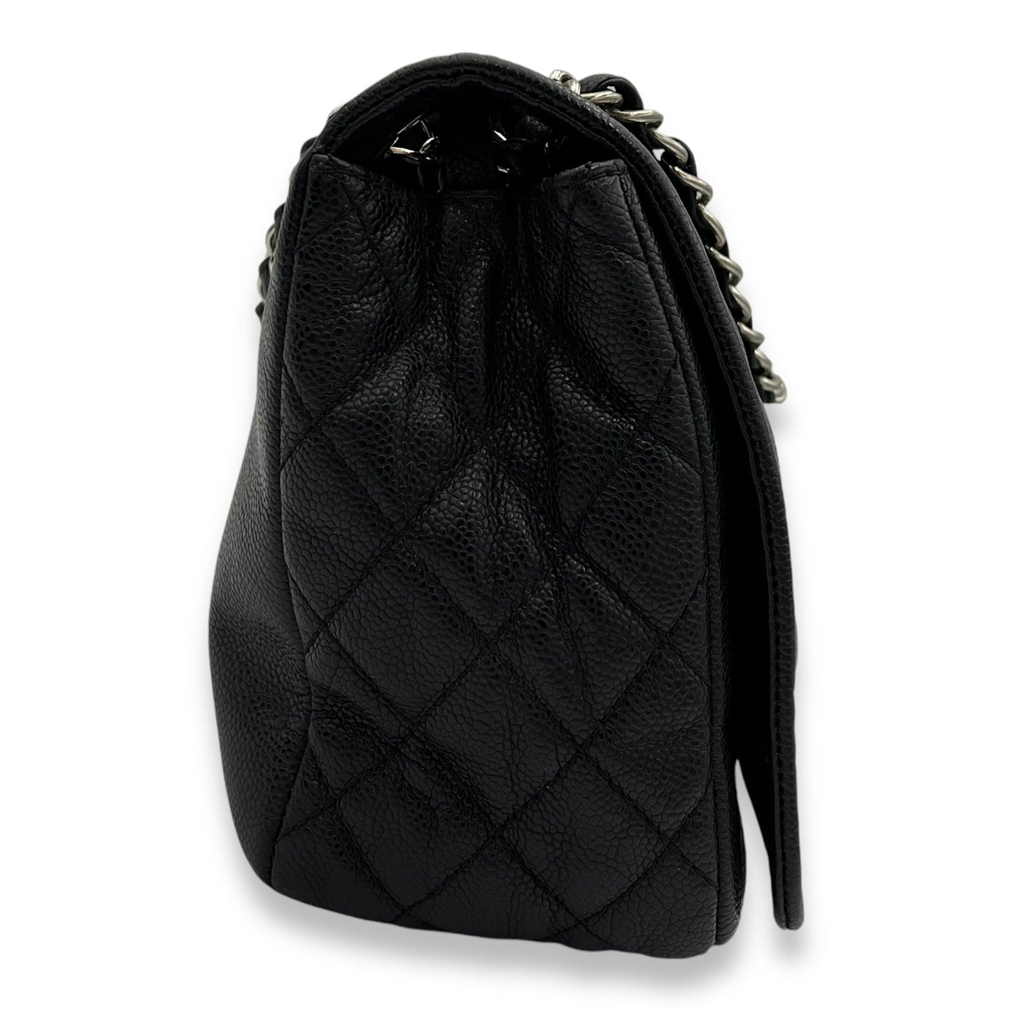 Timeless CC Black Crossbody Bag in Caviar Leather, Silver hardware