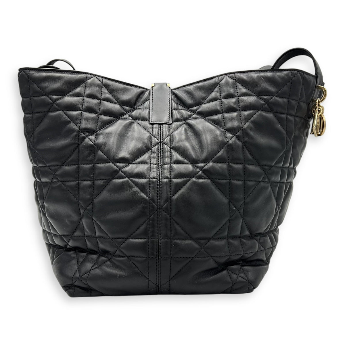 Toujours Top Handle Bag Large Black in Lambskin, Gold hardware