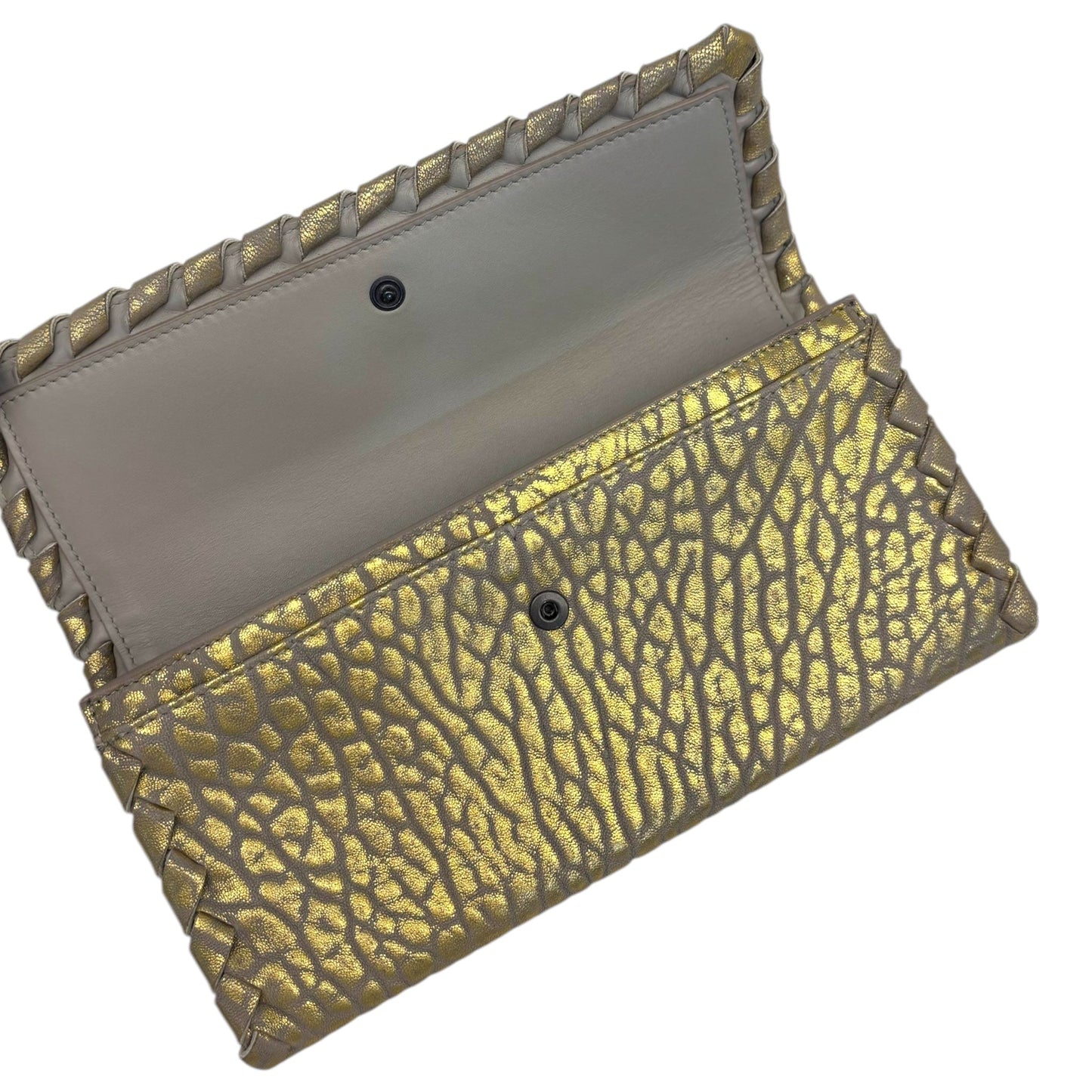 Bottega Veneta Leather Gold Wallet
