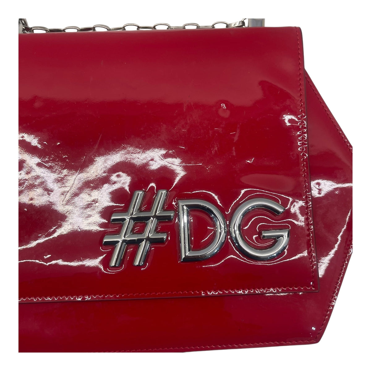 Dolce and Gabbana Red Patent Leather Bag