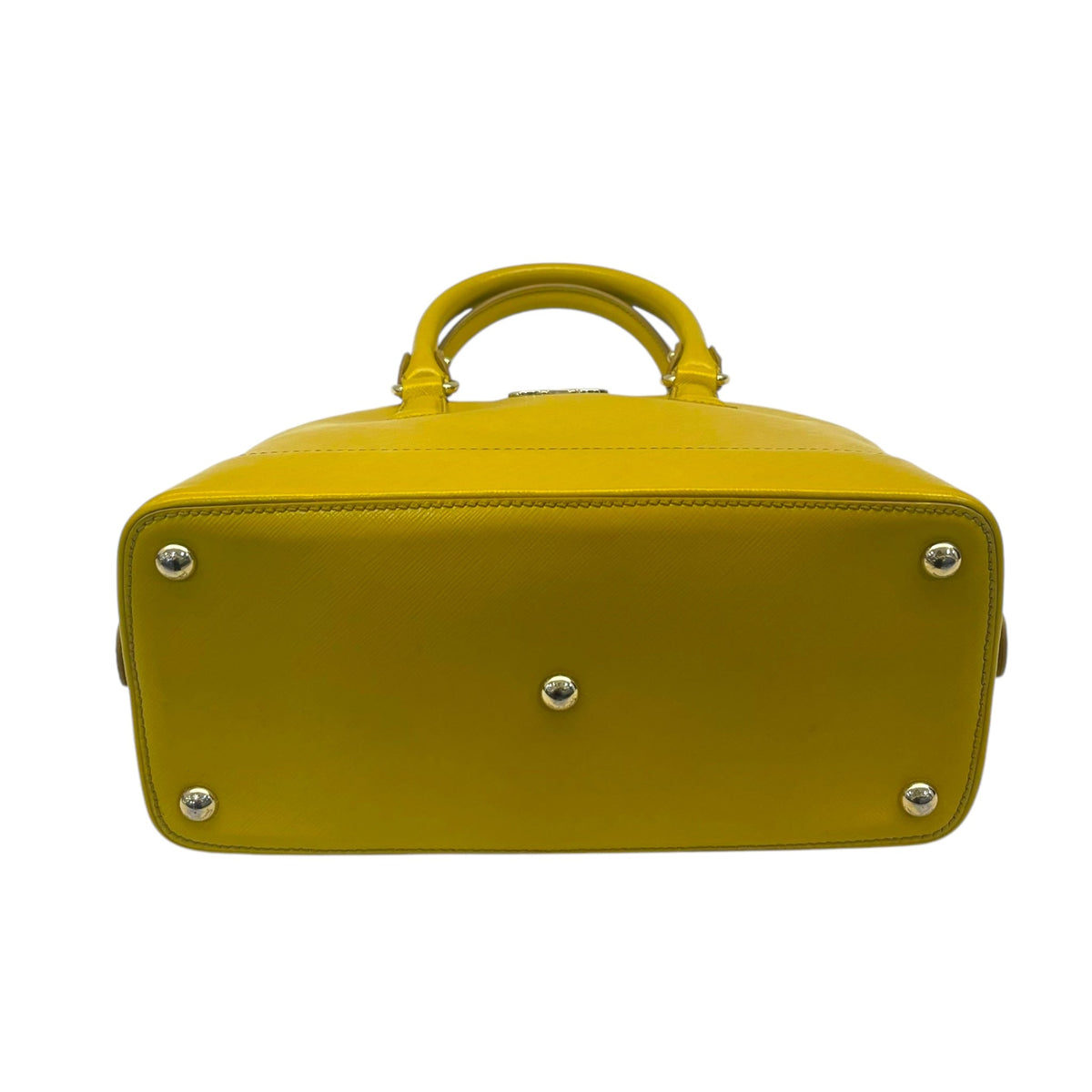 Salvatore Ferragamo Yellow Saffiano Leather Darina