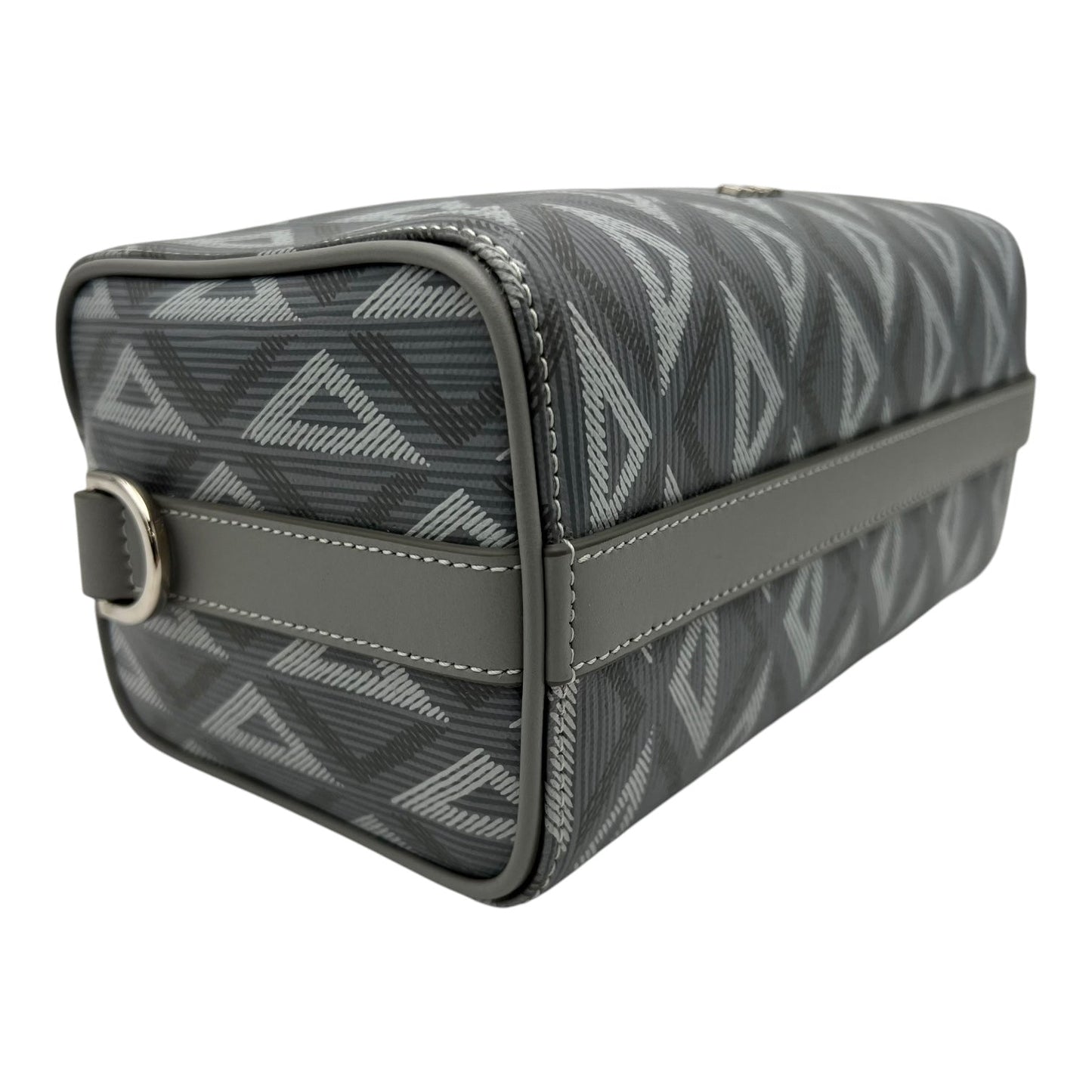 Lingot 22 Grey Crossbody Bag in Coated Canvas, Silver hardware