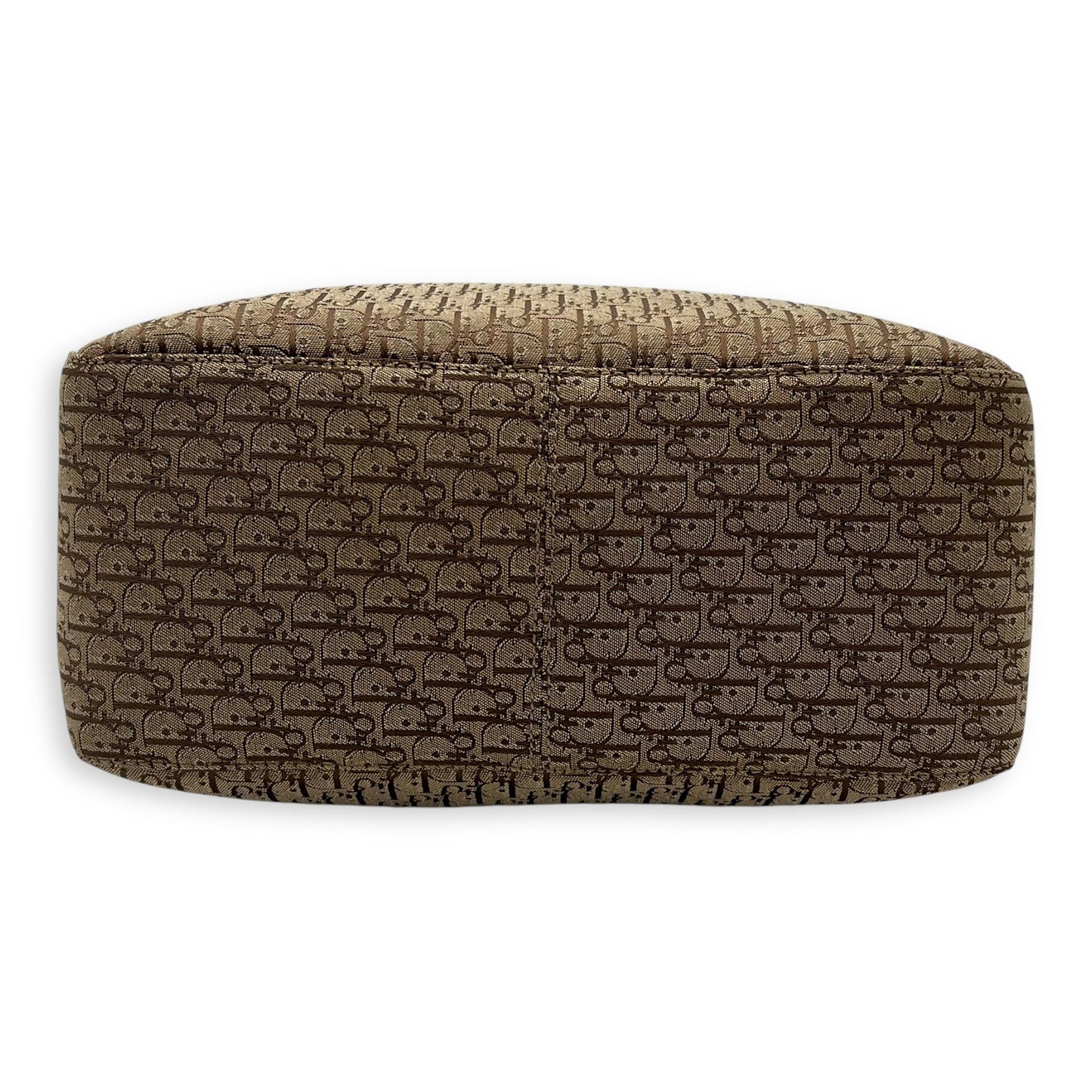 Trotteur Tote Bag Brown in Jacquard, Silver hardware