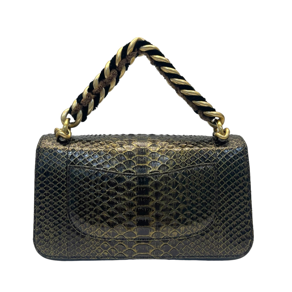 Chanel Straight Line Flap Bag Small Exotic