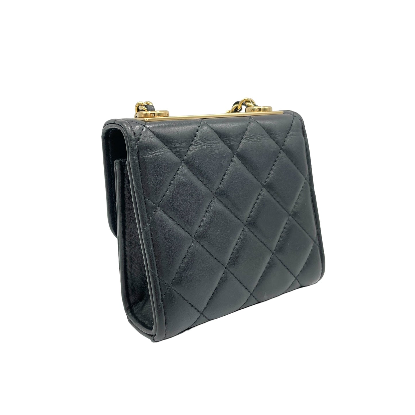 Trendy CC Black Crossbody Bag in Lambskin, Gold hardware