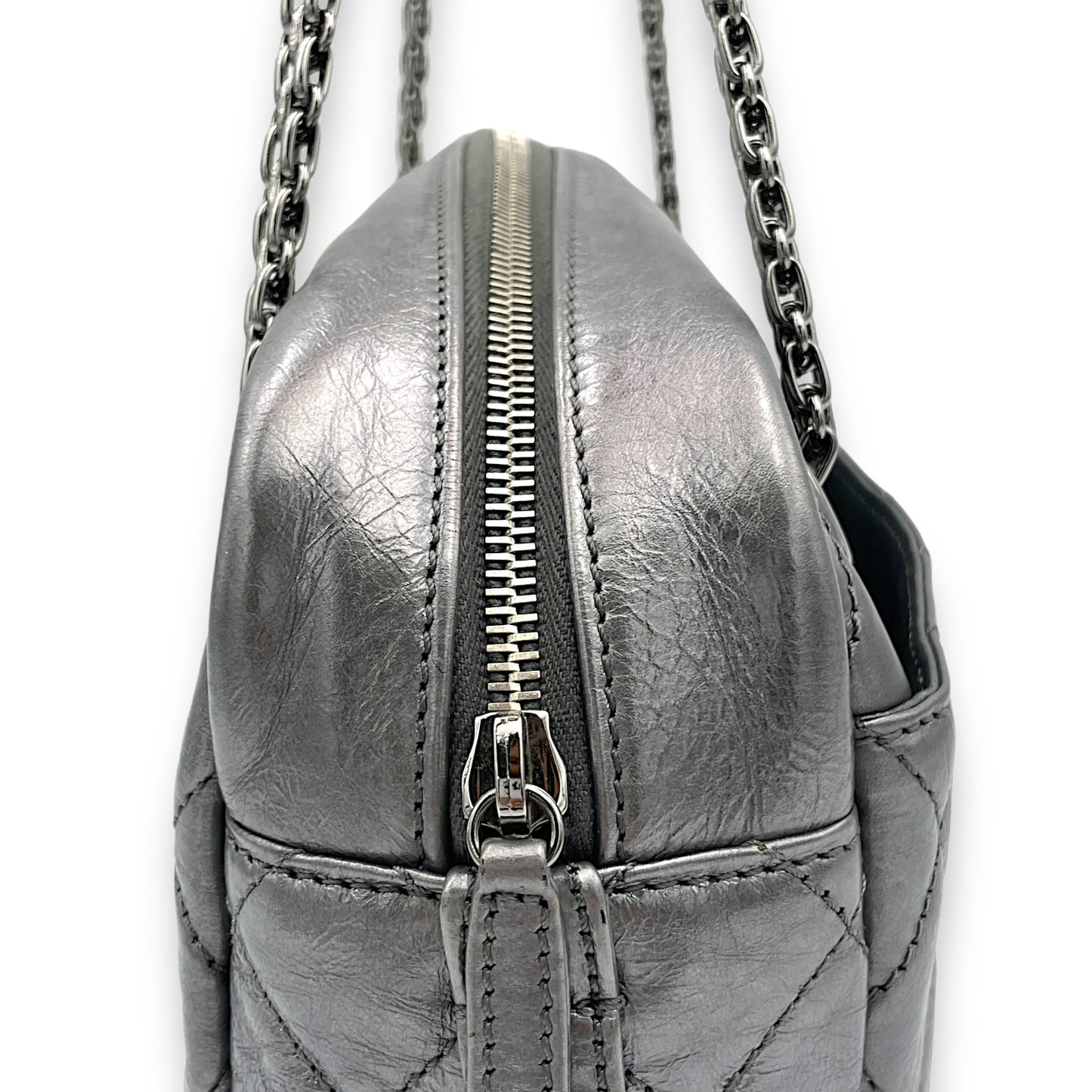 2.55 Crossbody Bag Silver in Calfskin, Silver hardware