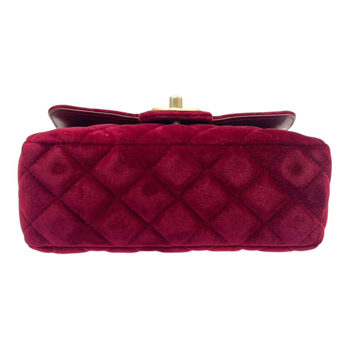 Chanel Red Velvet Flap Mini