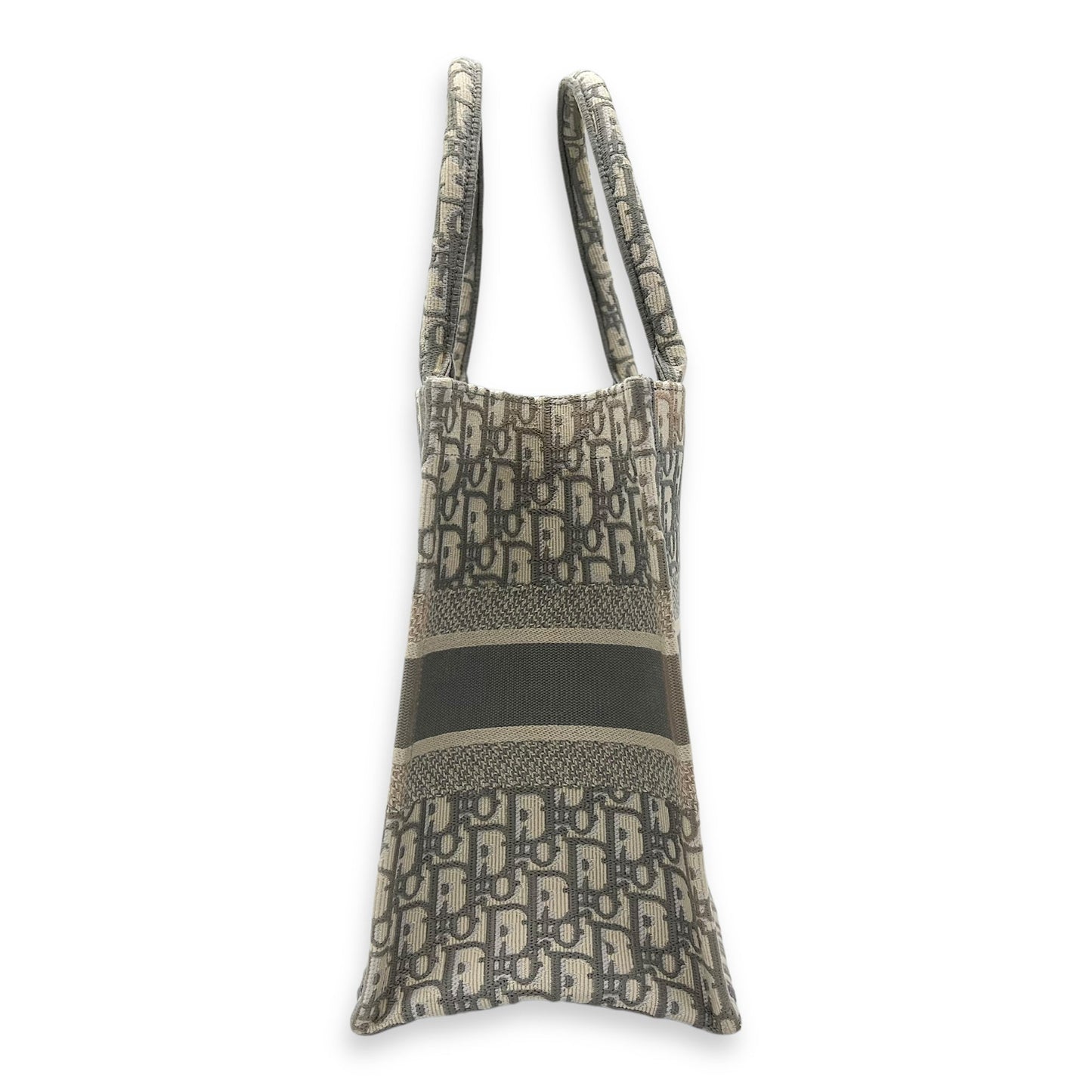 Book Tote Medium Grey Top Handle Bag in Jacquard