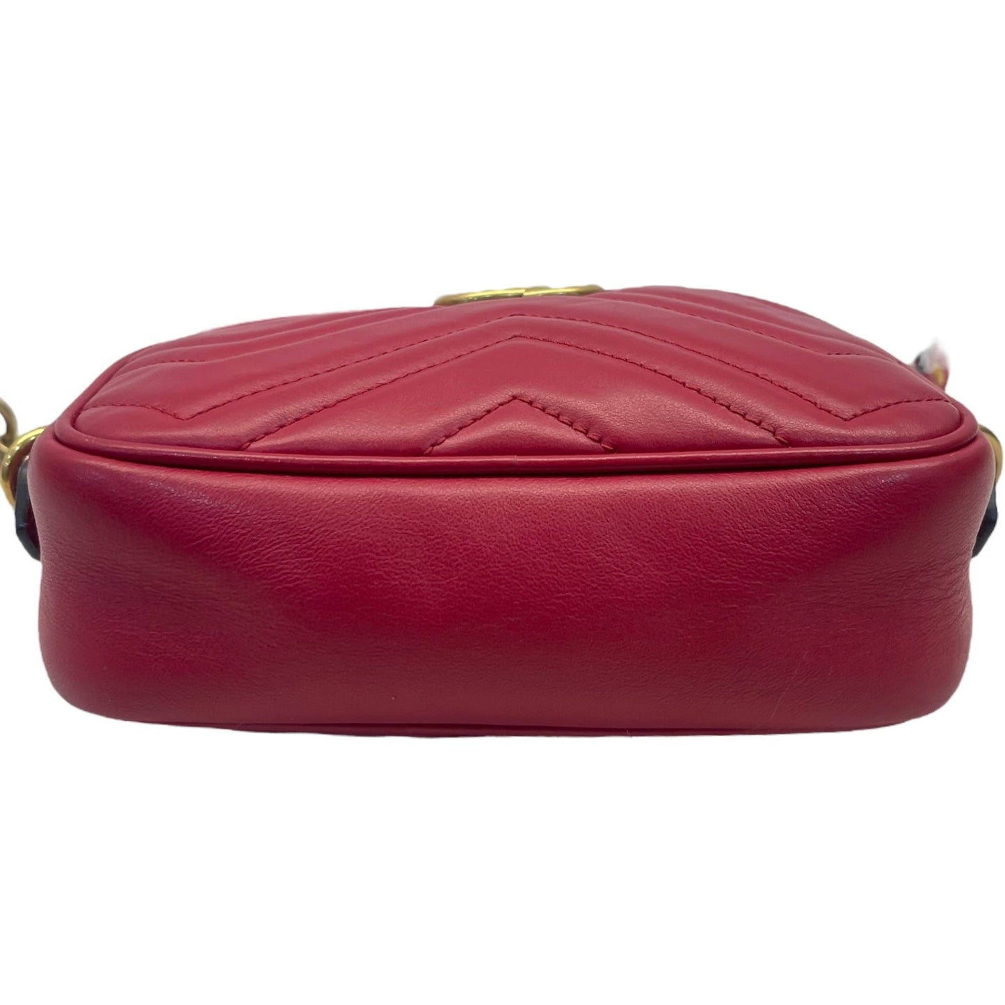 Gucci GG Marmont Leather Handbag in Red