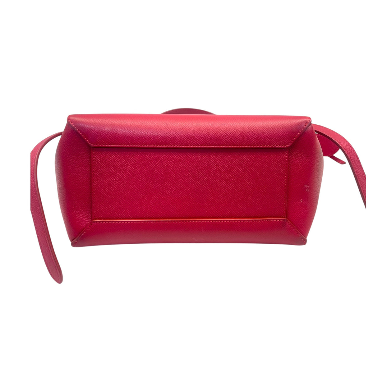 Celine Red Micro Leather Belt Top Handle Bag