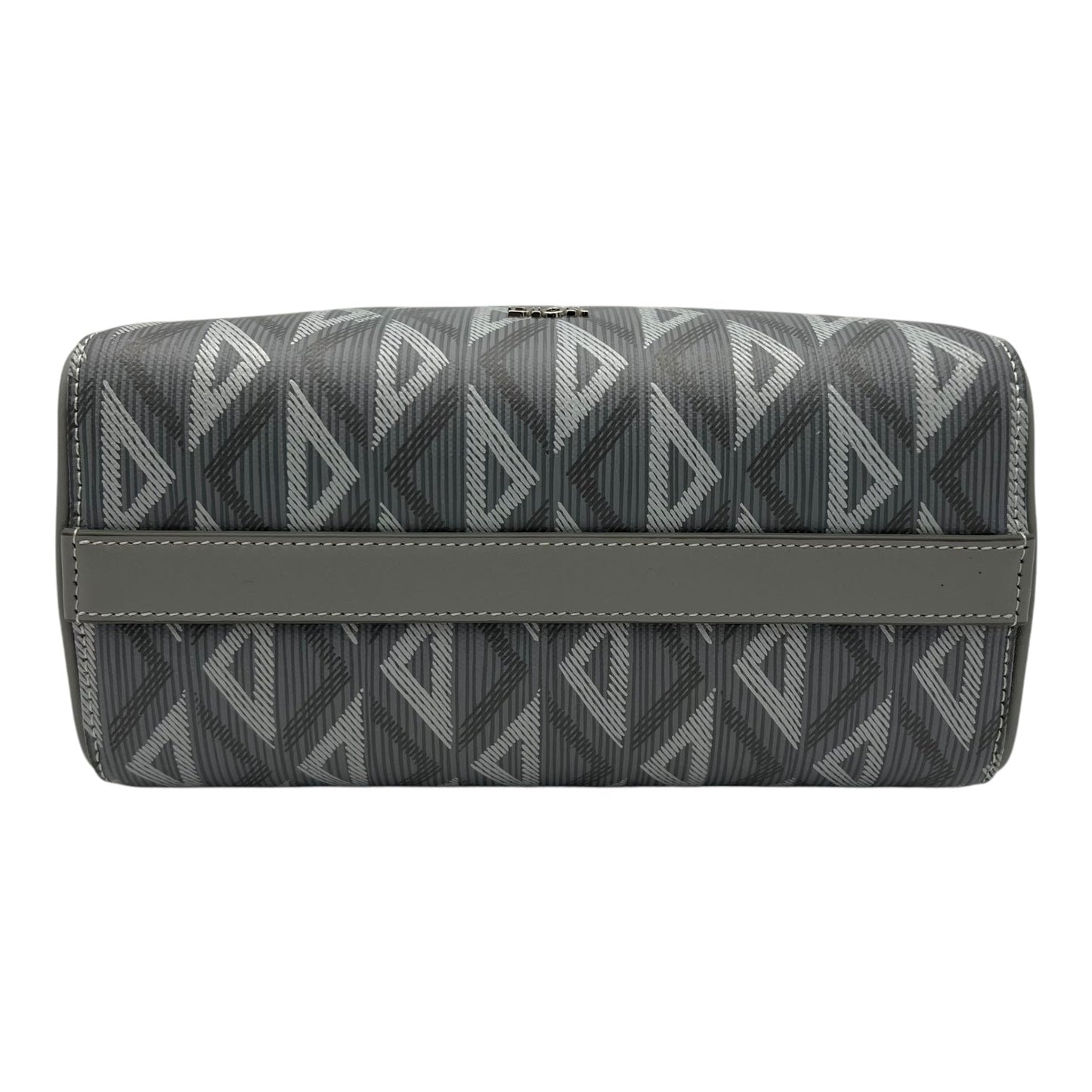 Lingot 22 Grey Crossbody Bag in Coated Canvas, Silver hardware