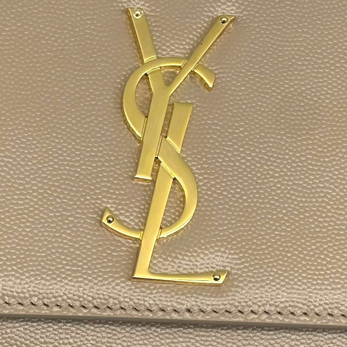 Saint Laurent Beige Leather Kate Shoulder Bag