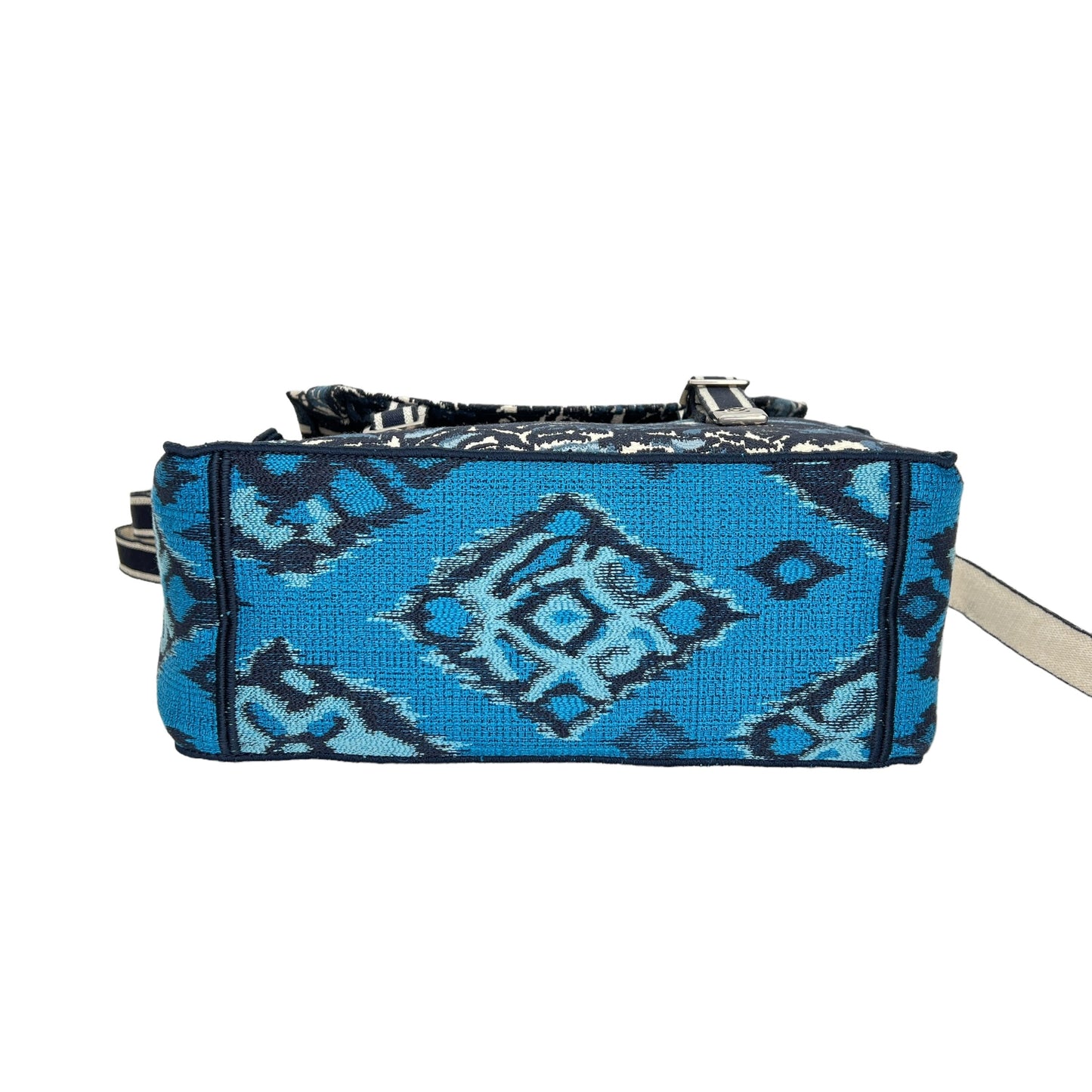 Diorcamp Medium Blue Crossbody Bag in Canvas, Silver hardware