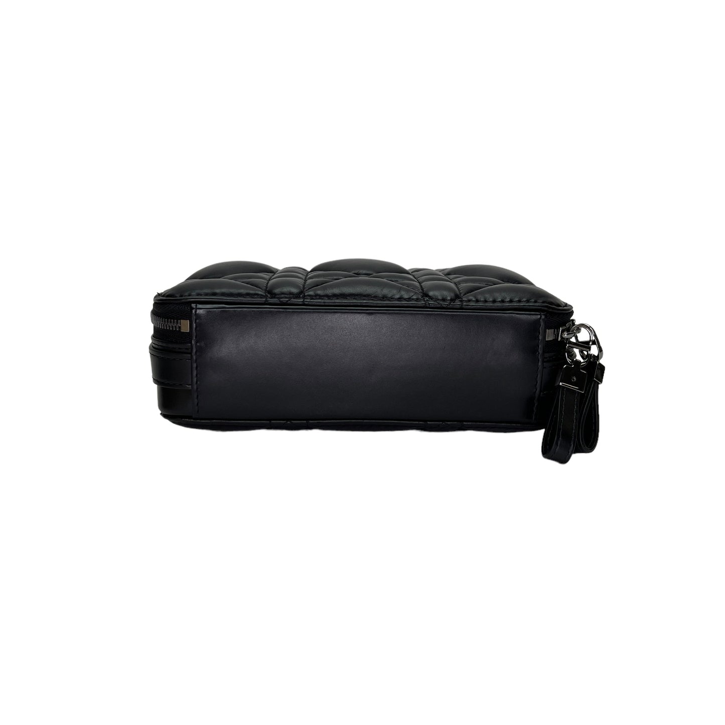 Caro Box Black Crossbody Bag in Lambskin, Silver hardware