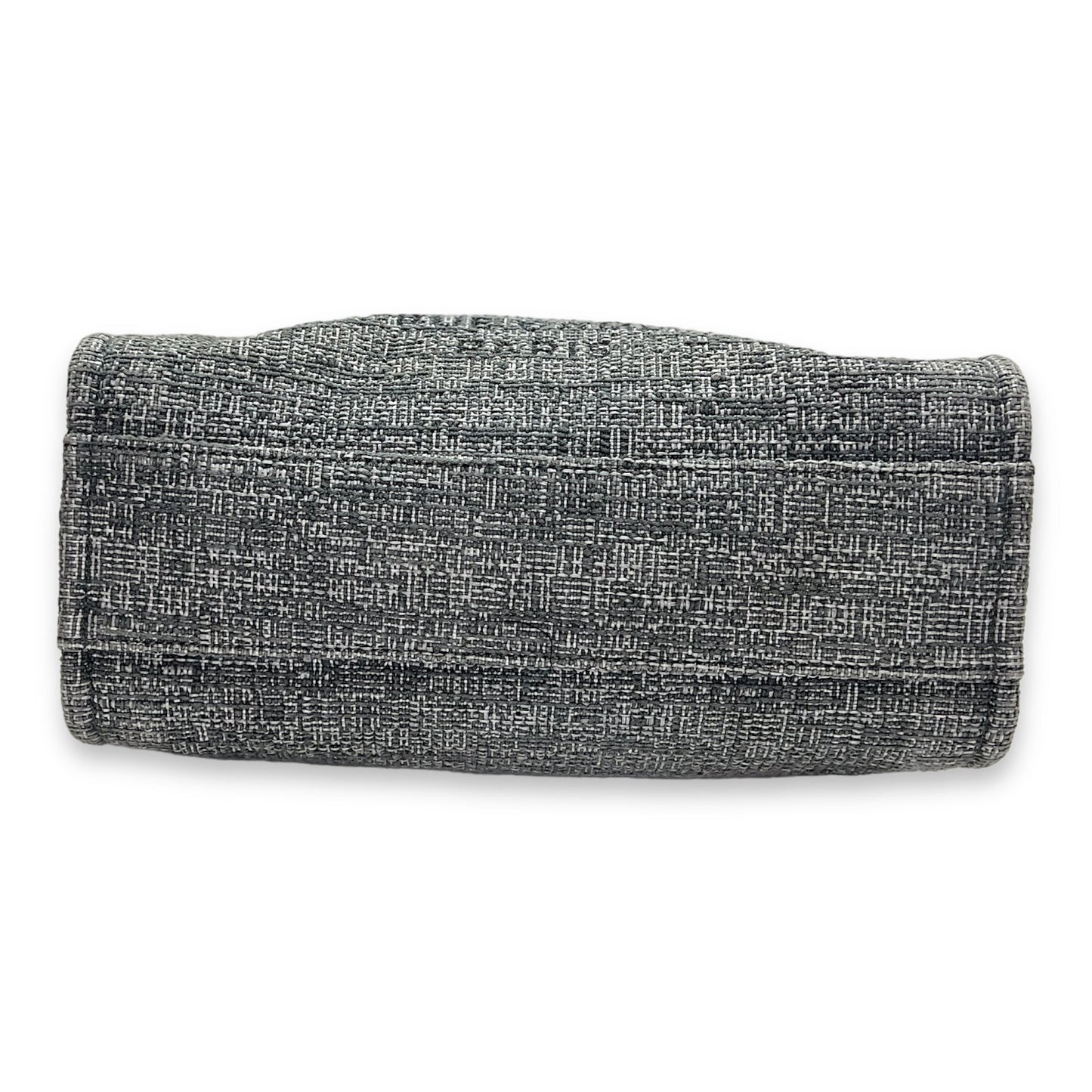 Deauville Tote Bag Medium Grey in Tweed , Silver Hardware