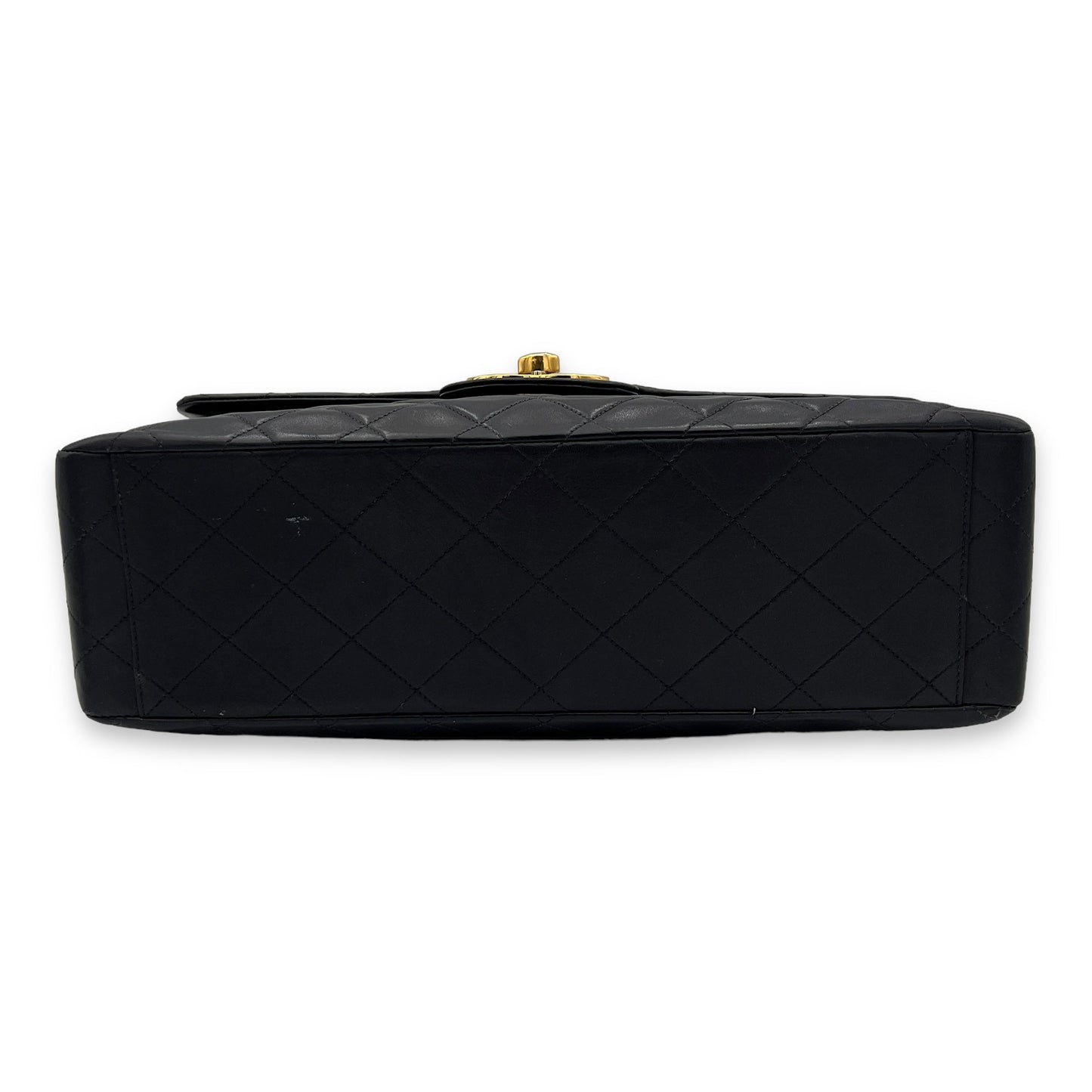 Deka Shoulder Bag Black in Lambskin, Gold hardware