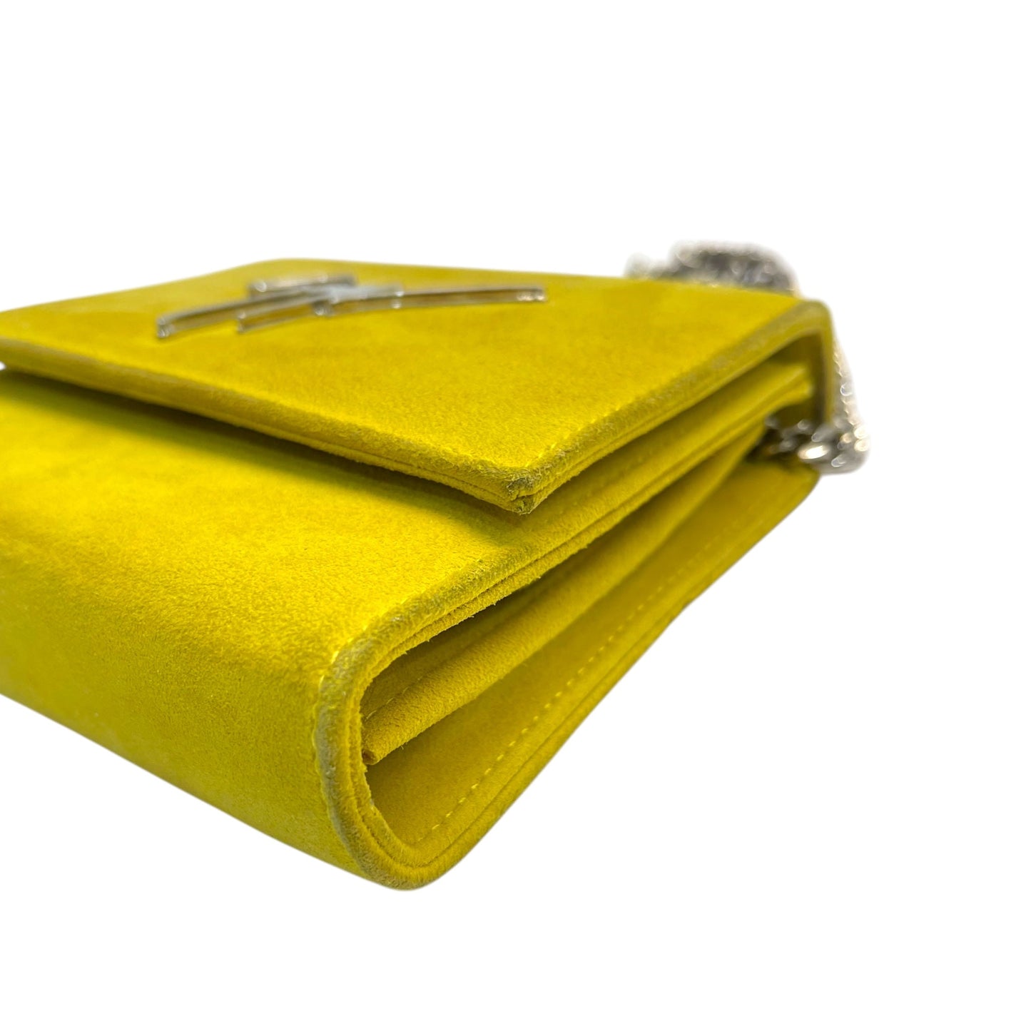 Giuseppe Zanotti Yellow Leather Logo Crossbody Bag