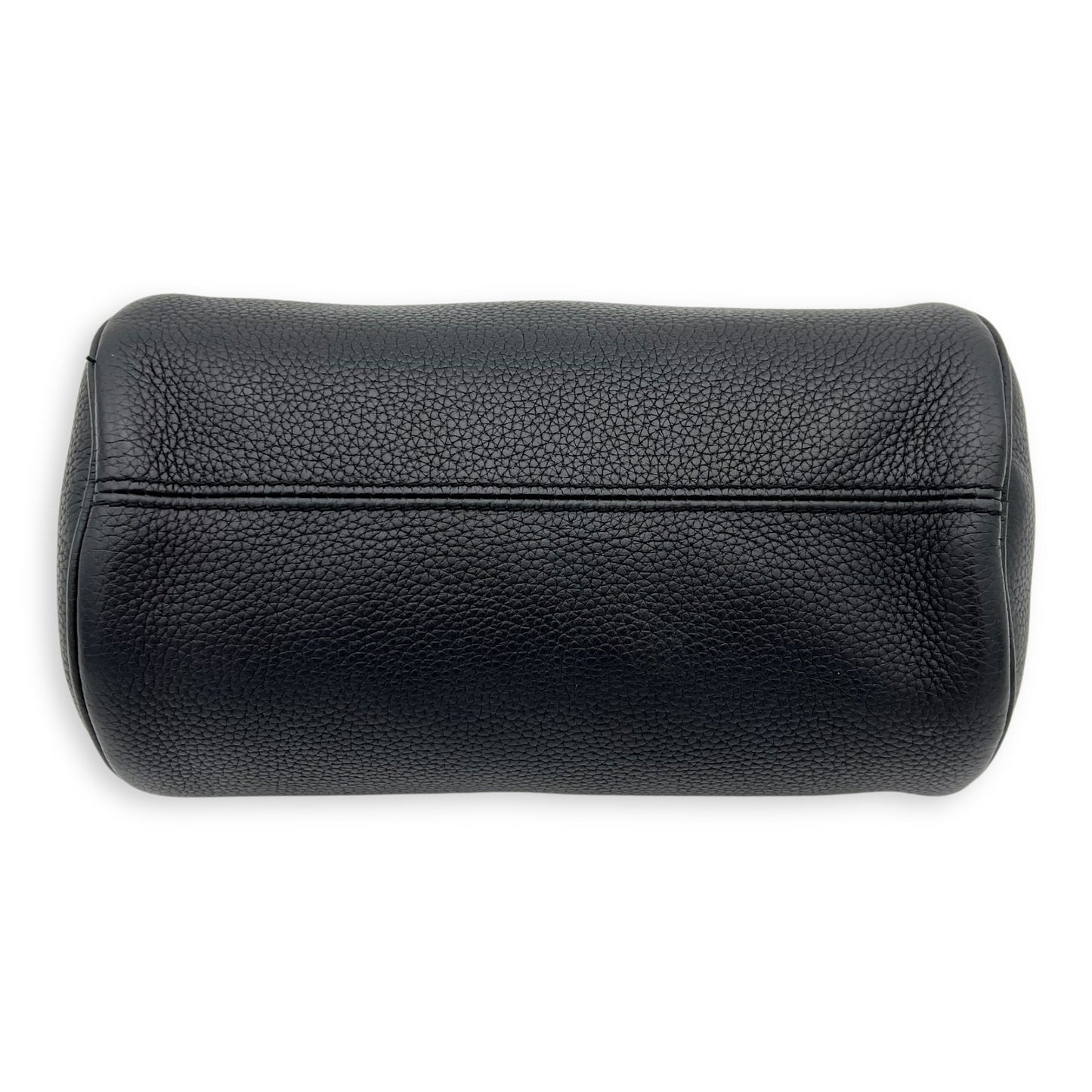 Roller Crossbody Bag Black in Calfskin, Silver hardware