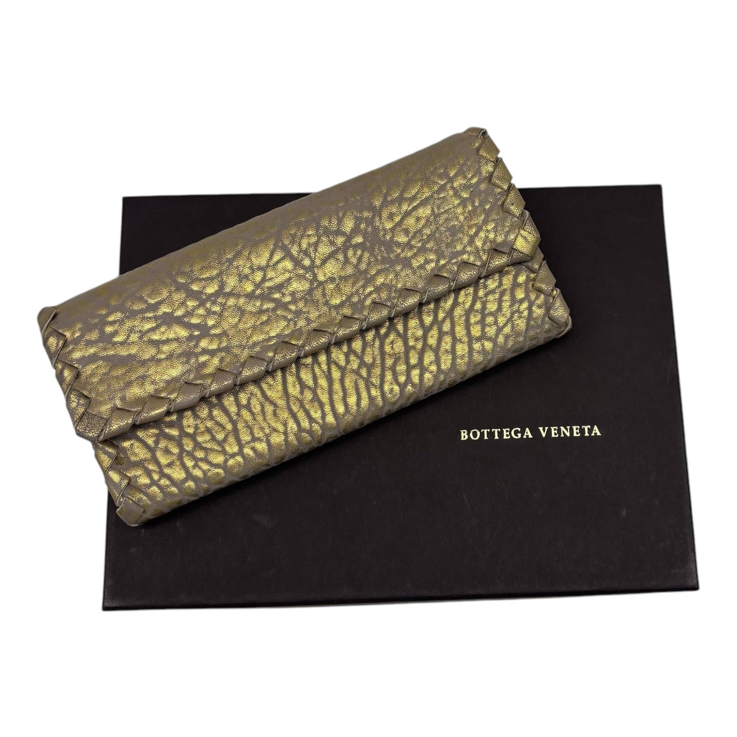 Bottega Veneta Leather Gold Wallet