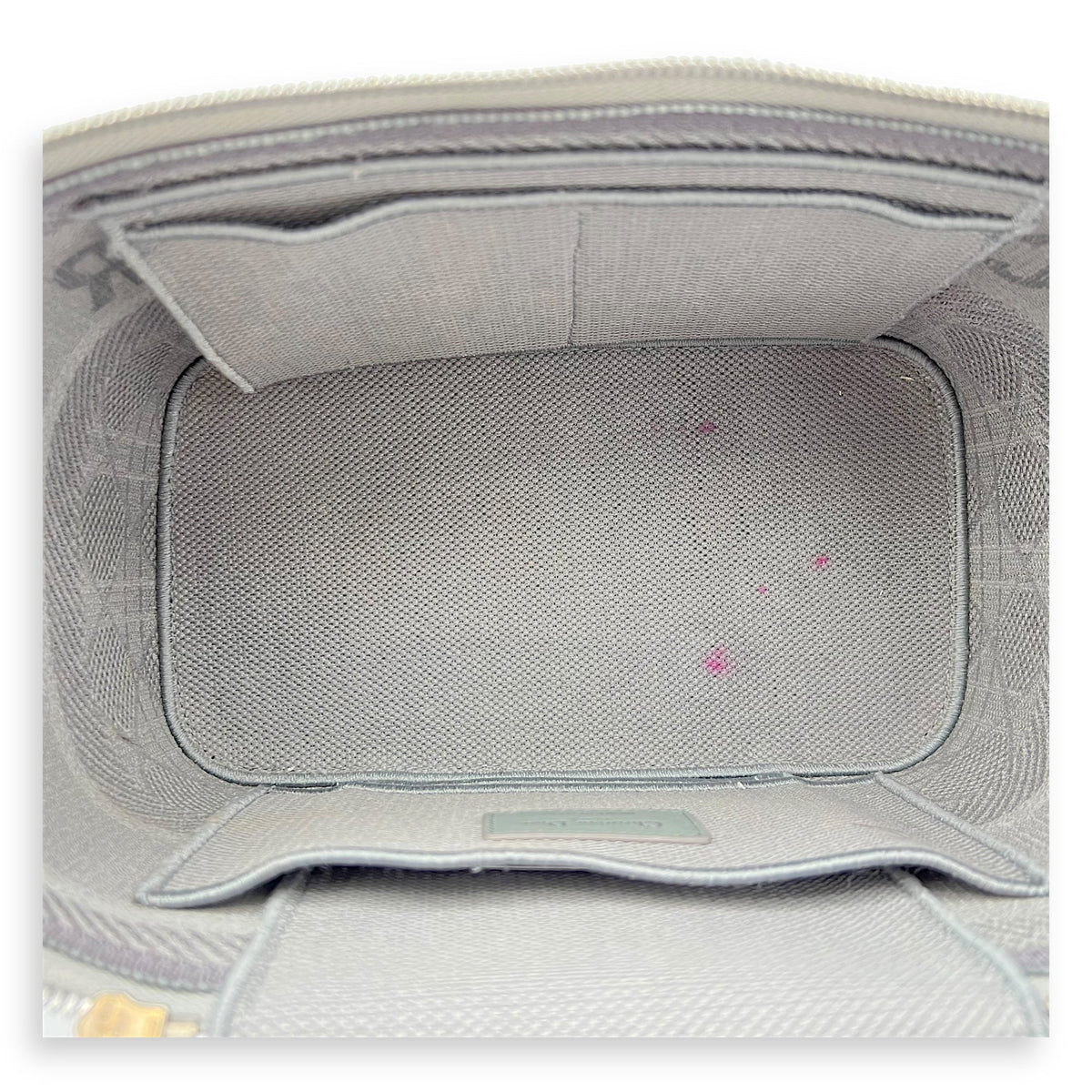 D-Lite Vanity Top Handle Bag Grey in Canvas, Silver hardware