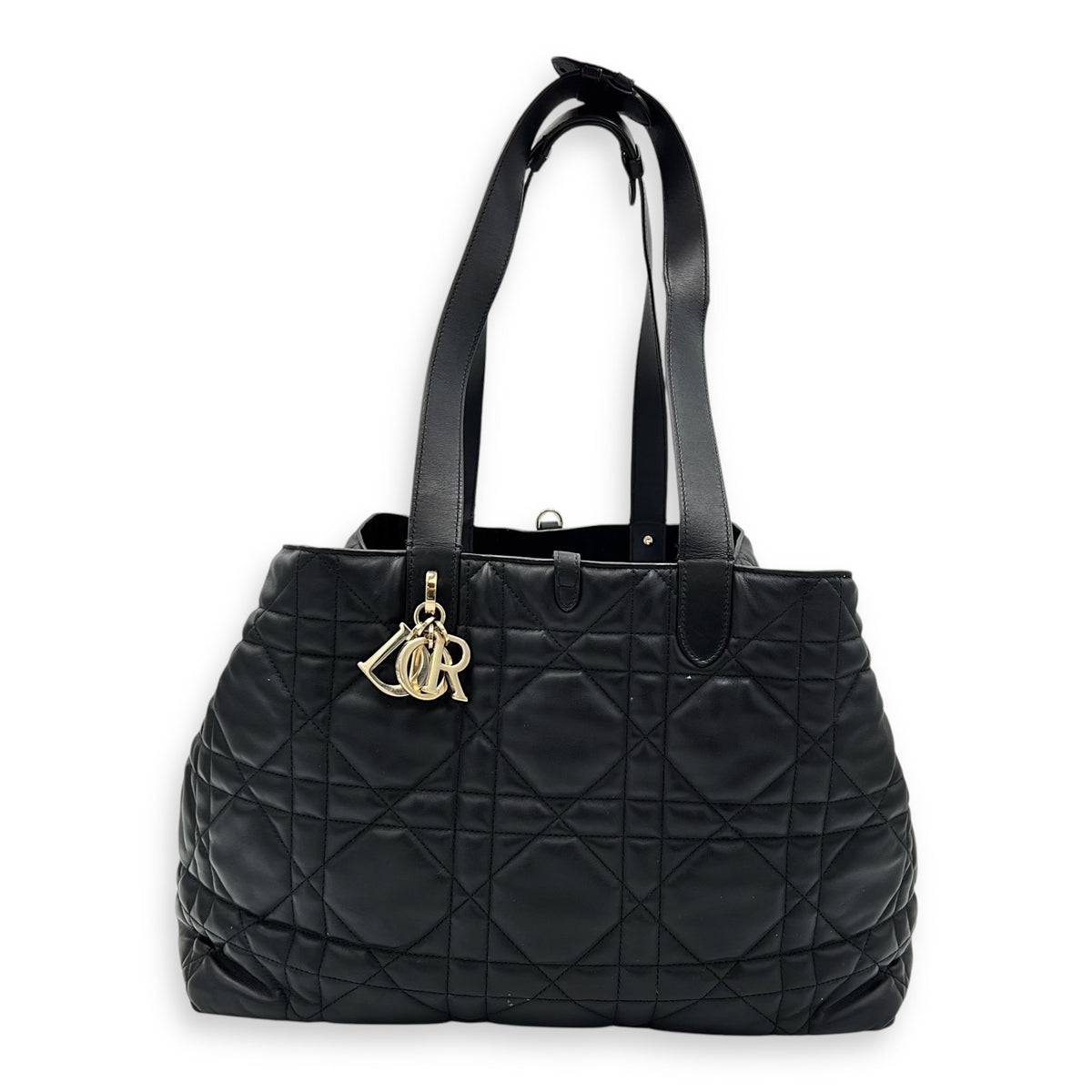 Toujours Top Handle Bag Large Black in Lambskin, Gold hardware