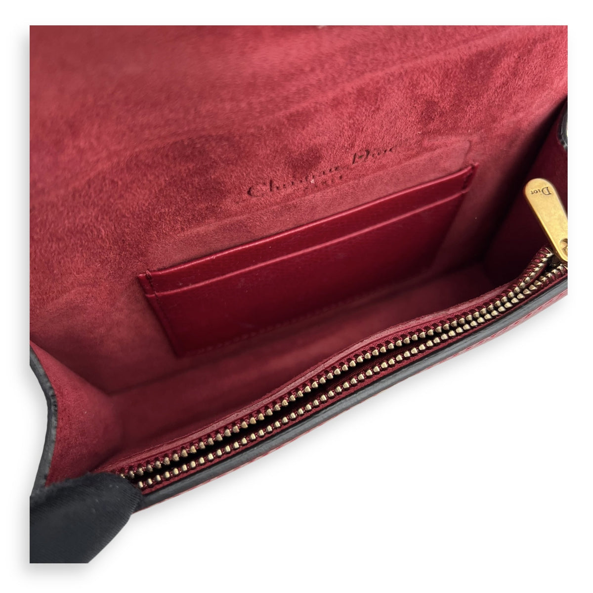 Saddle Belt Bag Red in Calfskin, Gold hardware