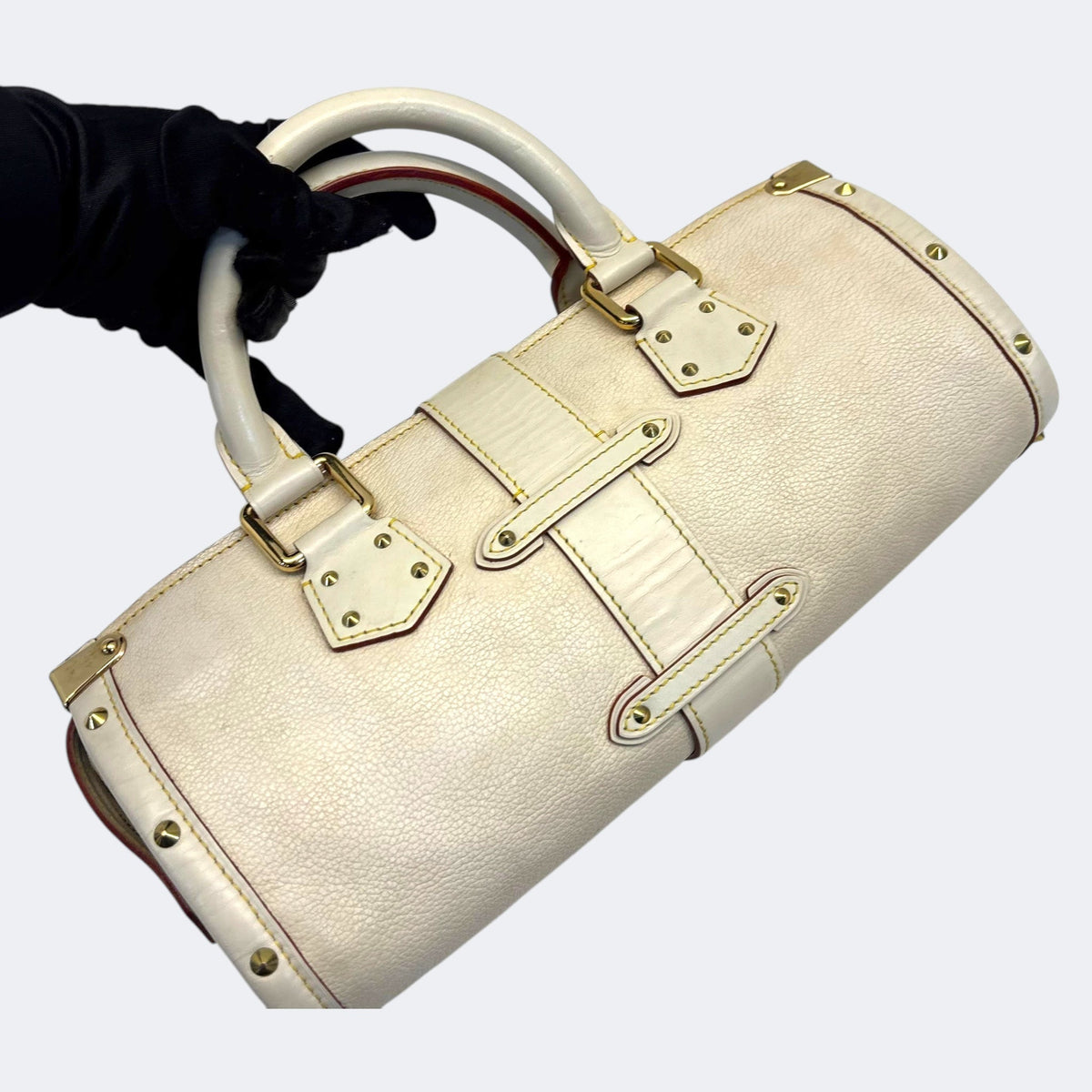 Louis Vuitton White Suhali Leather L'Epanoui PM Bag