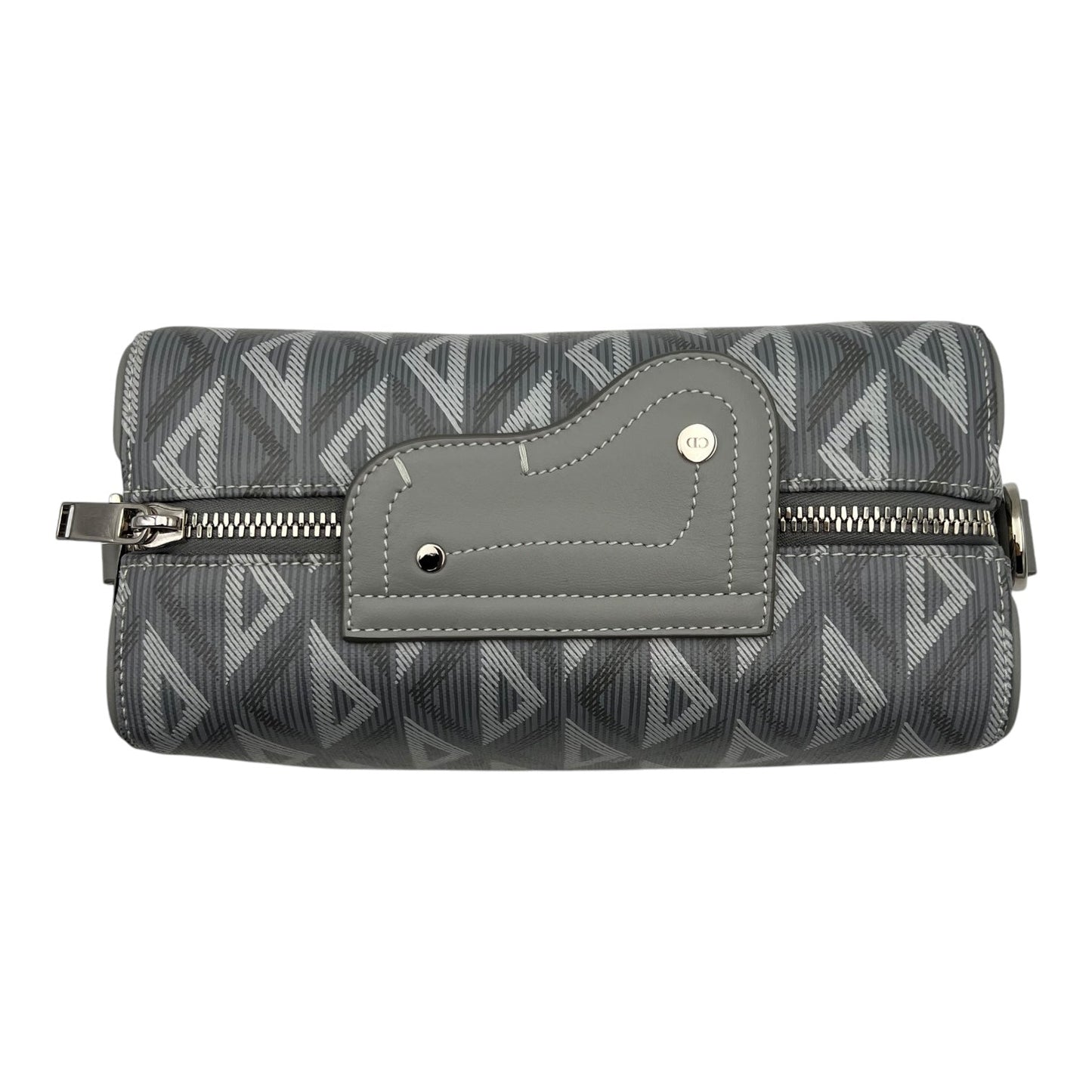 Lingot 22 Grey Crossbody Bag in Coated Canvas, Silver hardware