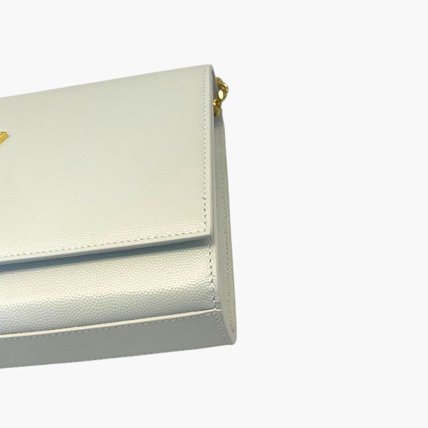Saint Laurent White Leather Kate Tassel Shoulder Bag