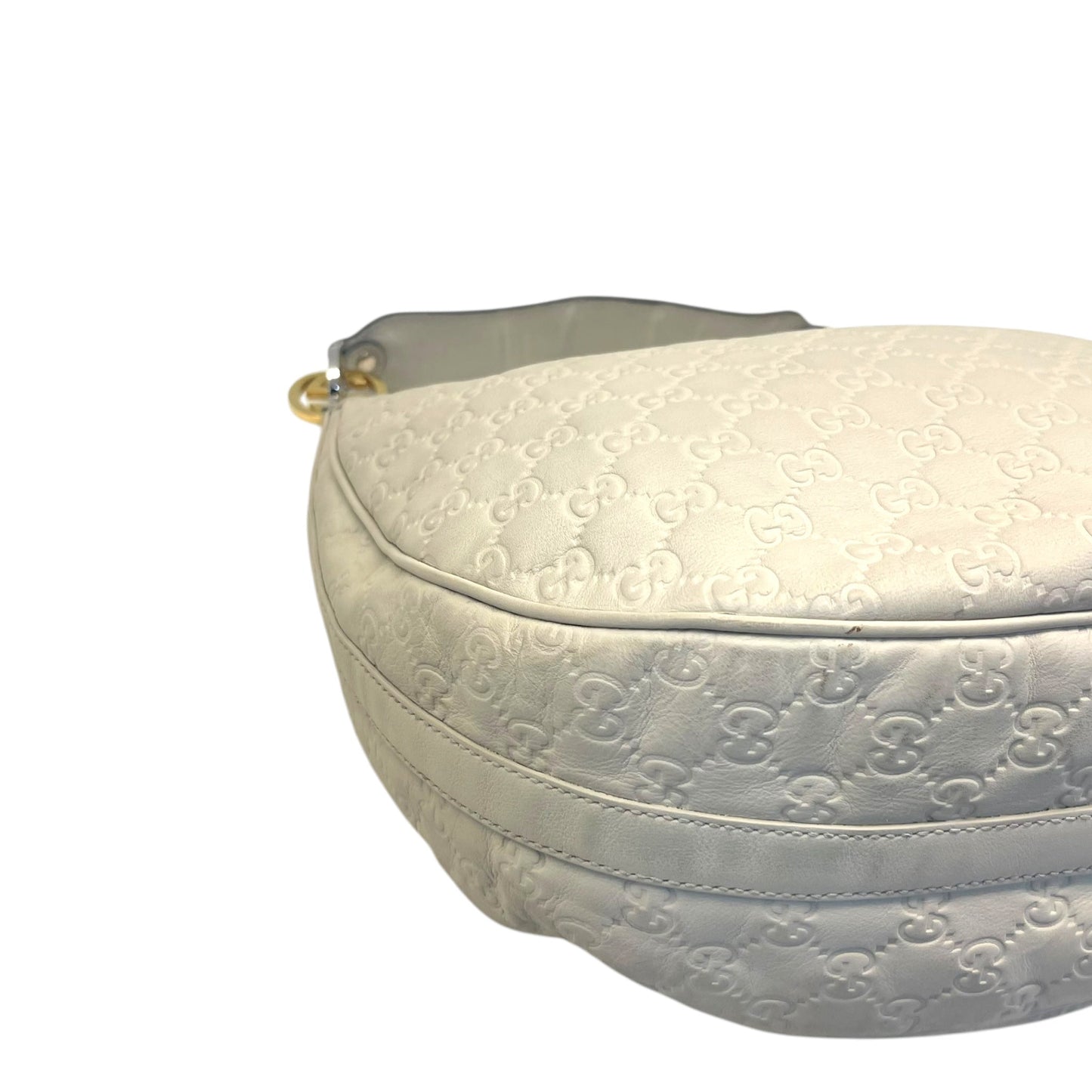 Gucci Beige Guccissima Leather GG Twins Medium Hobo Bag