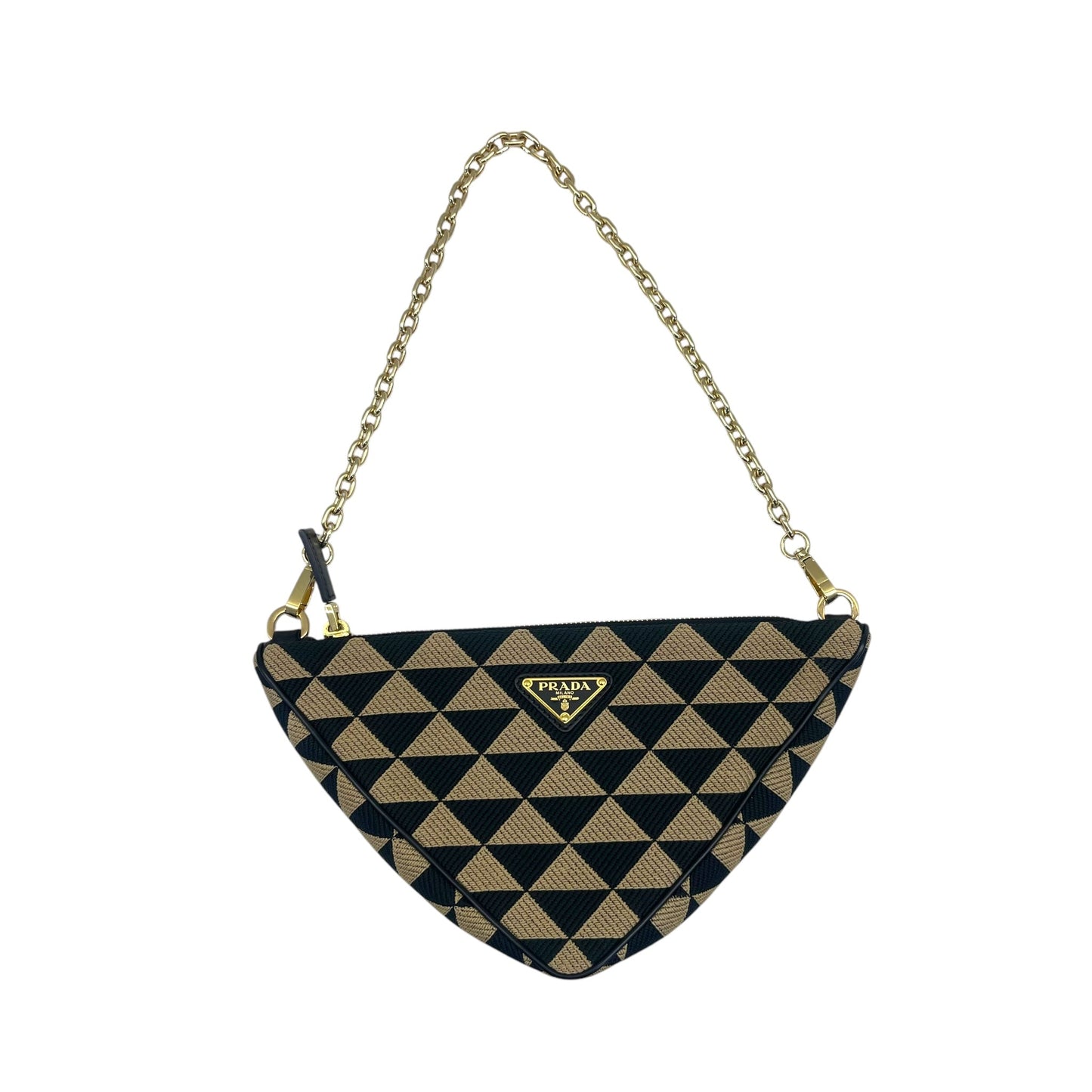 Prada Triangle Mini Jacquard Bag