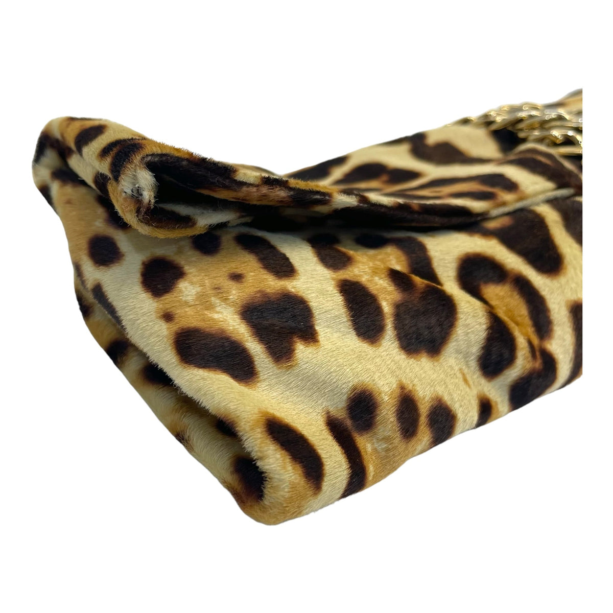 Jimmy Choo Leopard Print Calf Hair Sandra Clutch