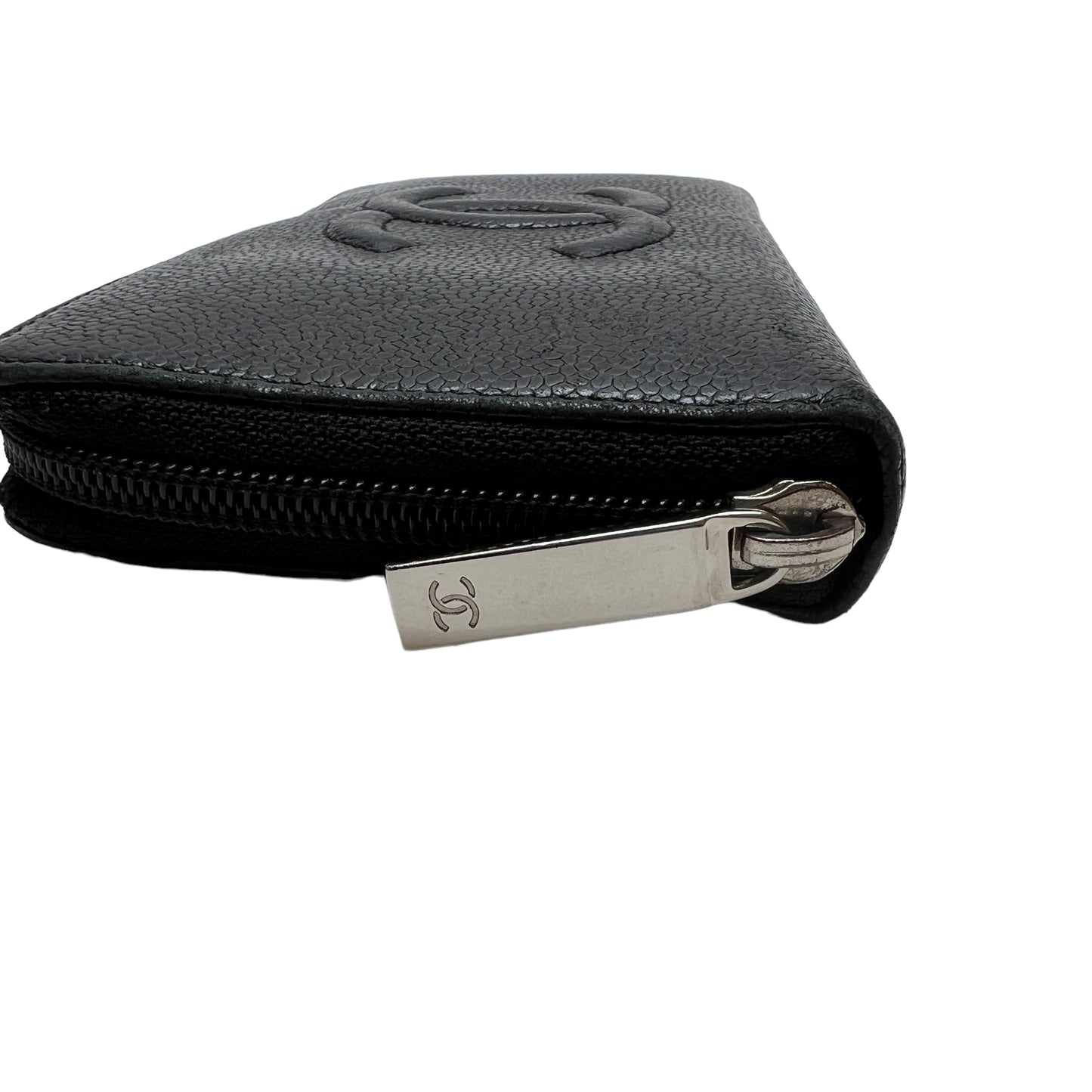 Timeless CC Long Black Wallet in Caviar Leather, Silver hardware