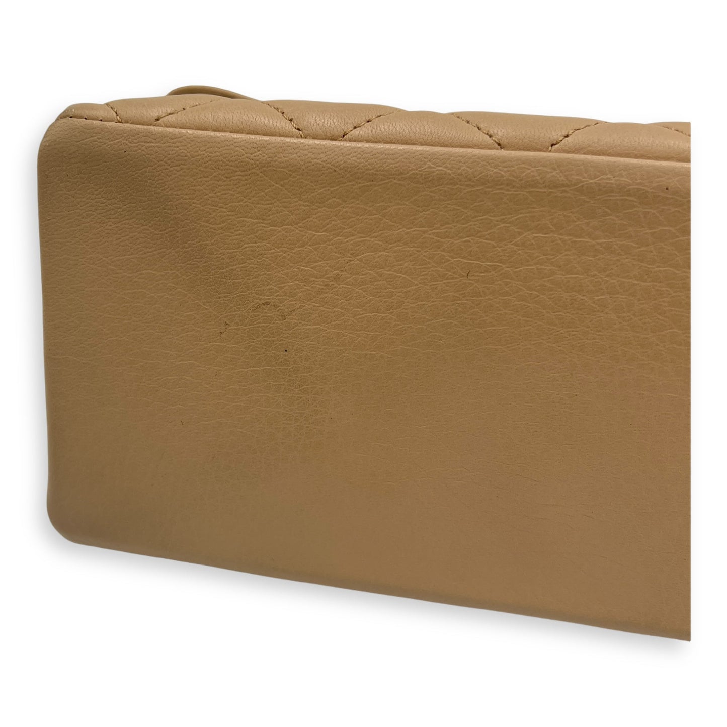 Fold Shoulder Bag Brown in Lambskin, Ruthenium hardware