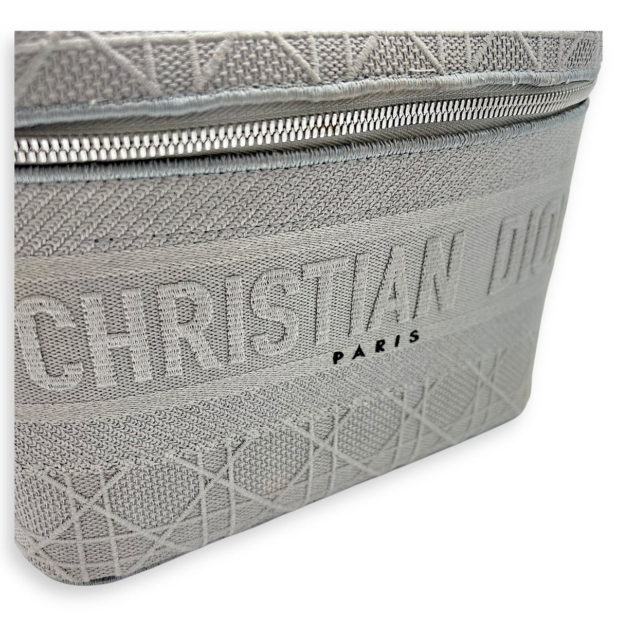 D-Lite Vanity Top Handle Bag Grey in Canvas, Silver hardware