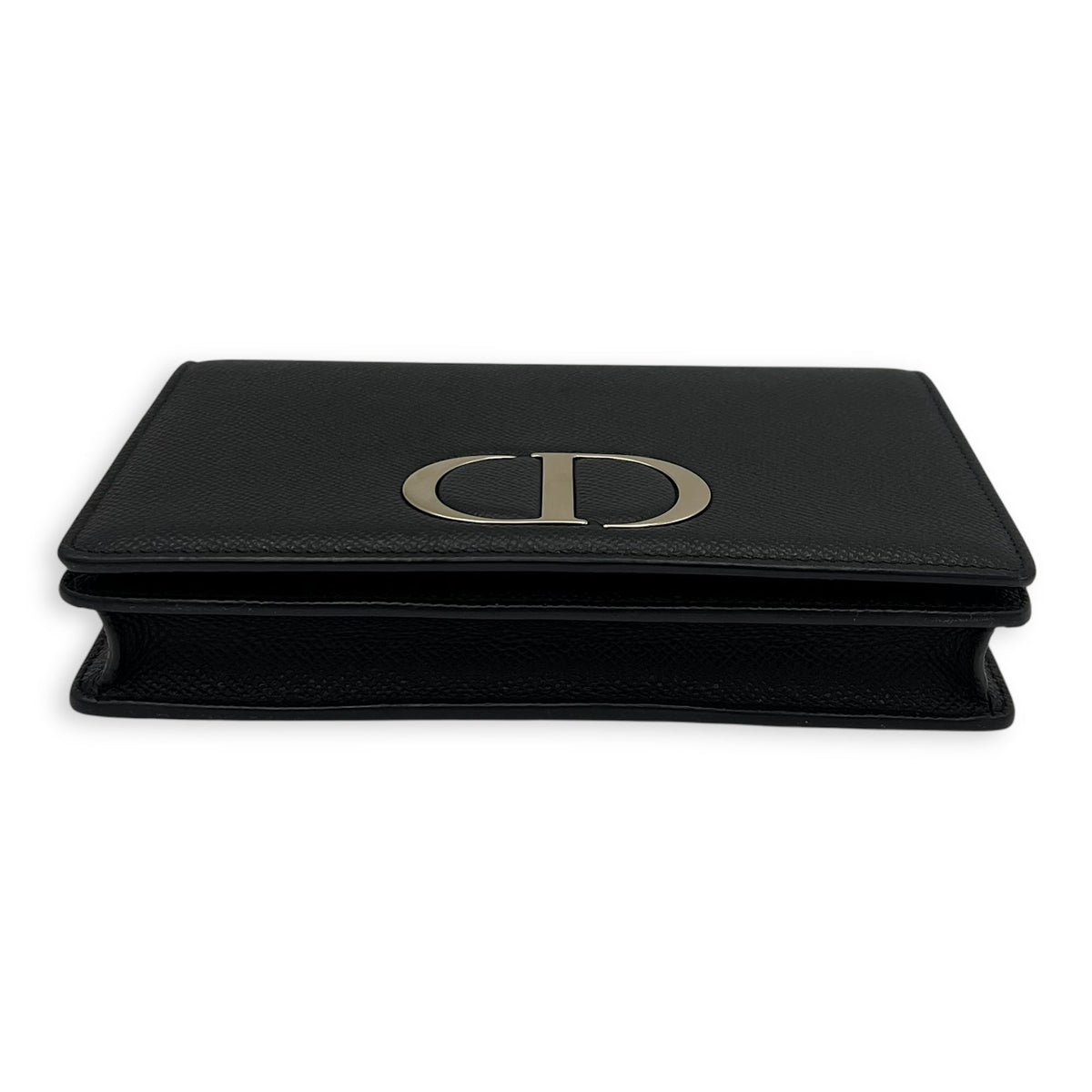 30 Montaigne Belt Bag Black in Calfskin, Silver hardware