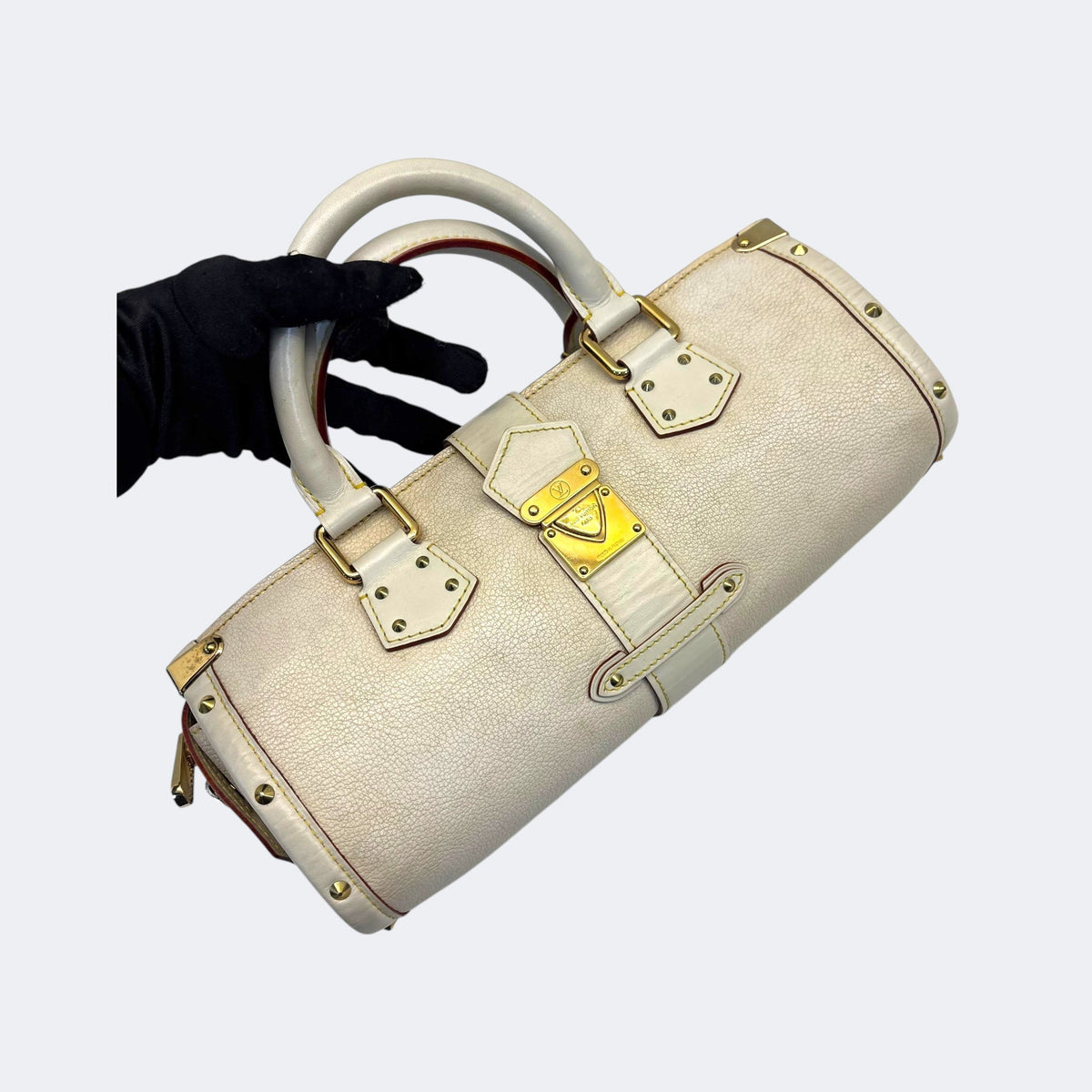 Louis Vuitton White Suhali Leather L'Epanoui PM Bag