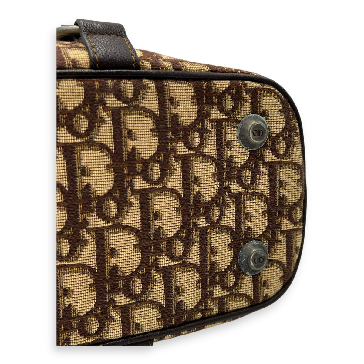 Trotteur Top Handle Bag Brown in Canvas, Ruthenium hardware