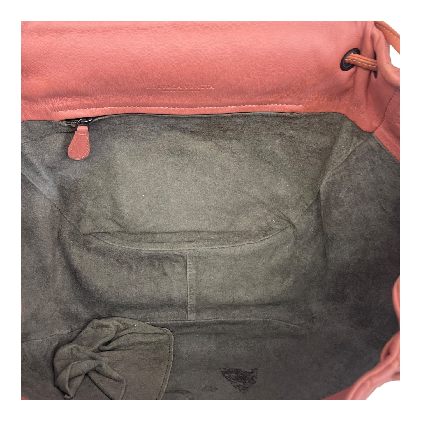 Bottega Veneta Cinnamon Brown Intrecciato Leather Drawstring Flap Crossbody Bag