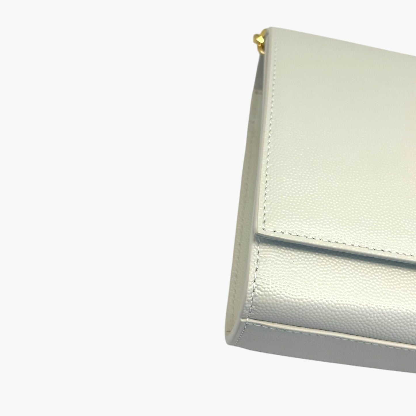 Saint Laurent White Leather Kate Tassel Shoulder Bag