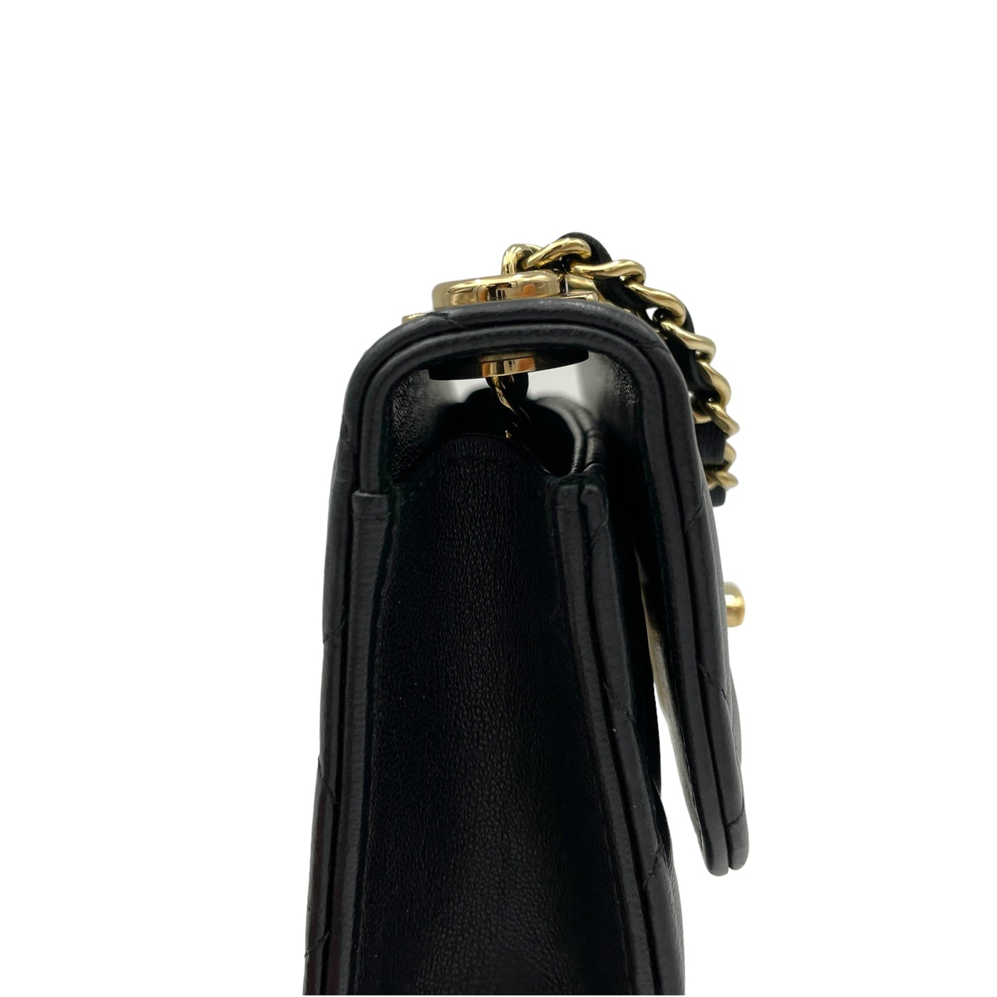 Trendy CC Black Crossbody Bag in Lambskin, Gold hardware