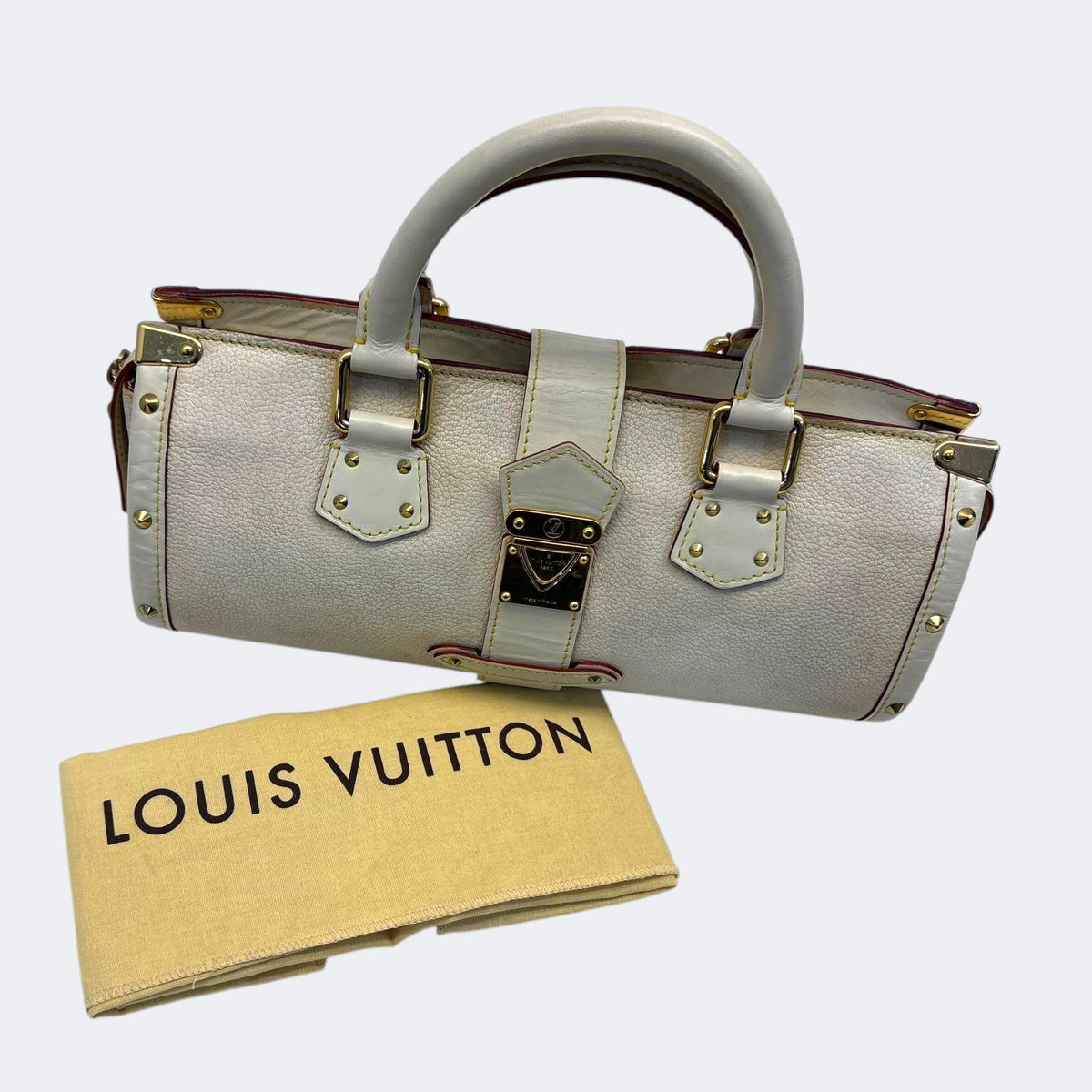 Louis Vuitton White Suhali Leather L'Epanoui PM Bag