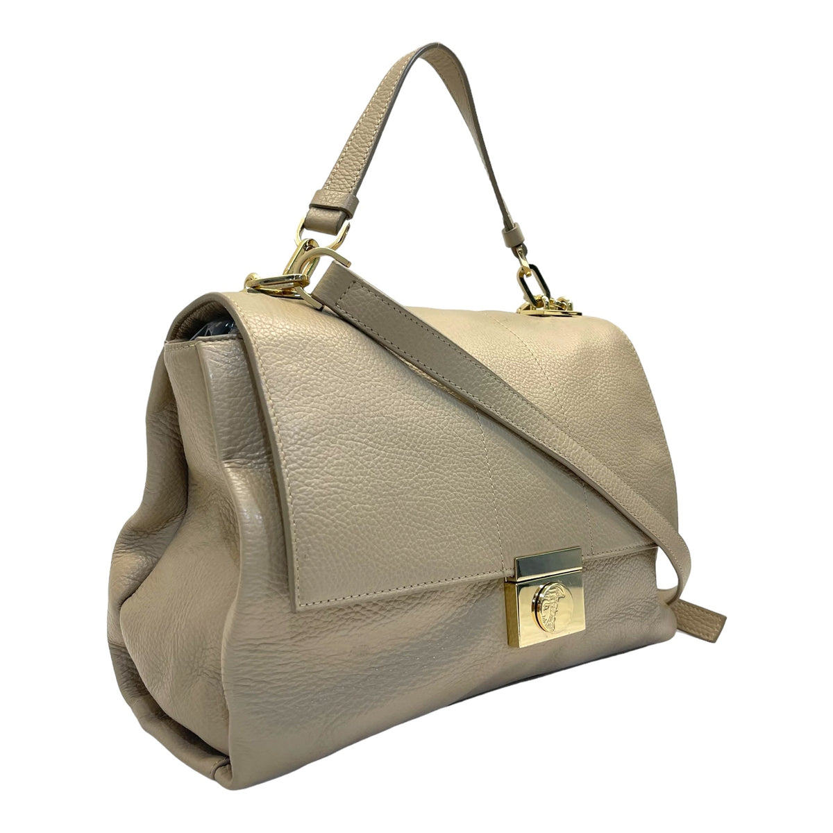 Versace Collection Leather Top Handle Bag