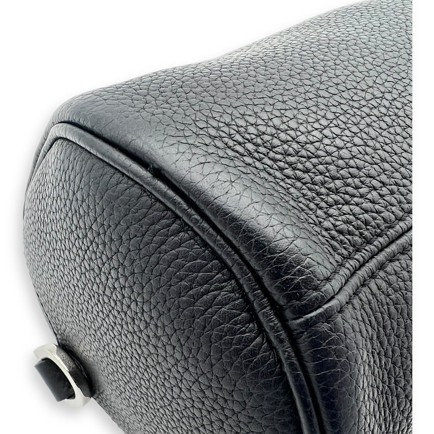 Roller Crossbody Bag Black in Calfskin, Silver hardware