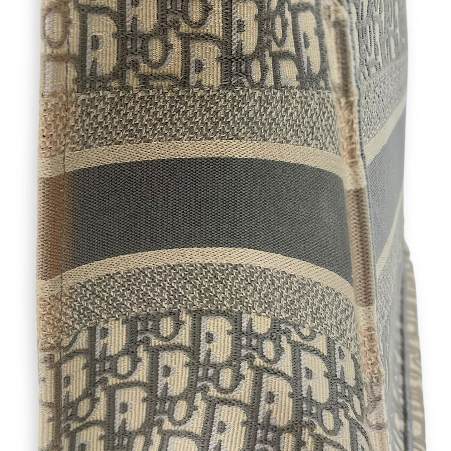 Book Tote Medium Grey Top Handle Bag in Jacquard